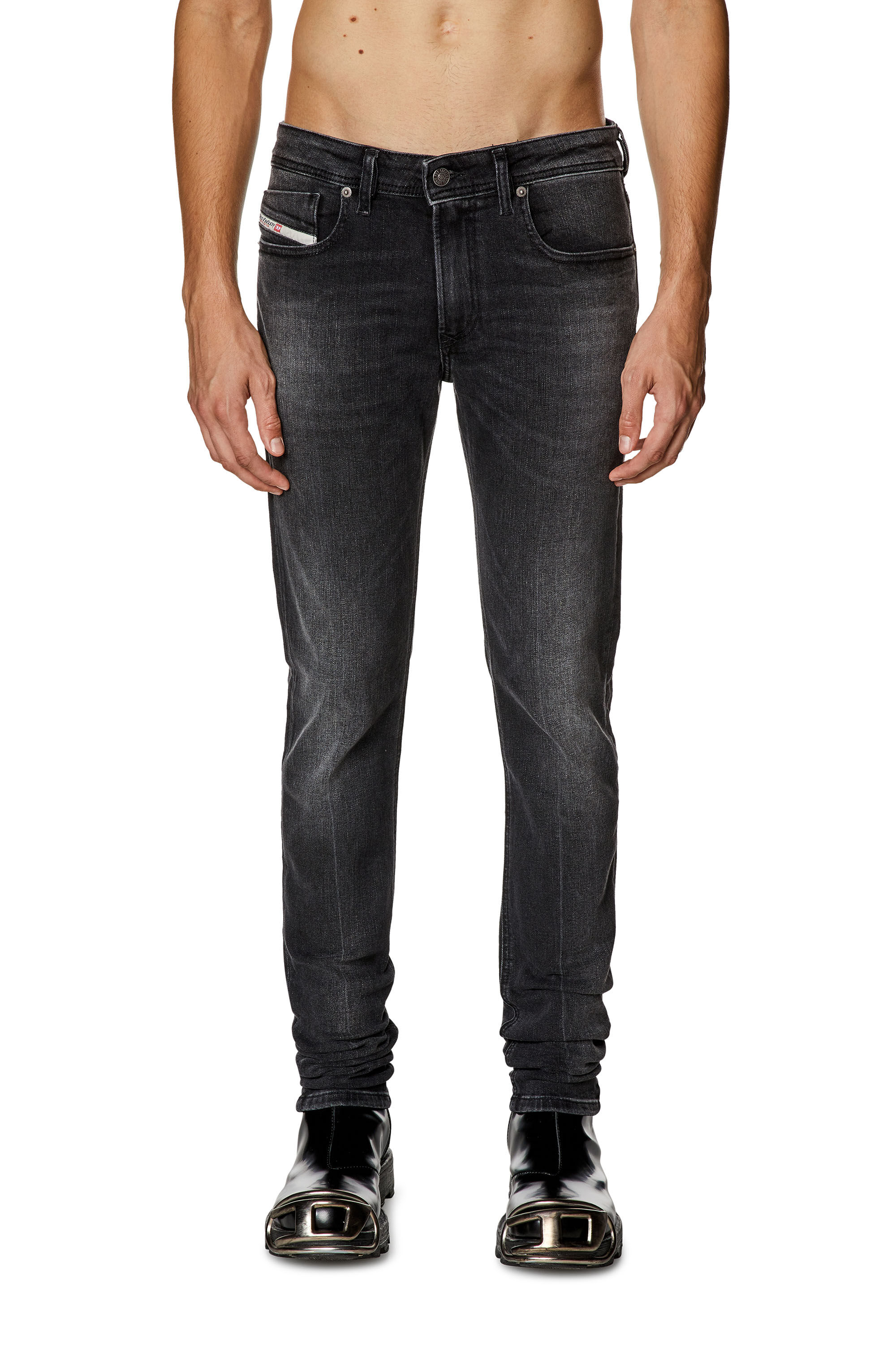 Diesel - Skinny Jeans 1979 Sleenker 0PFAX Homme, Noir/Gris foncé - Image 3