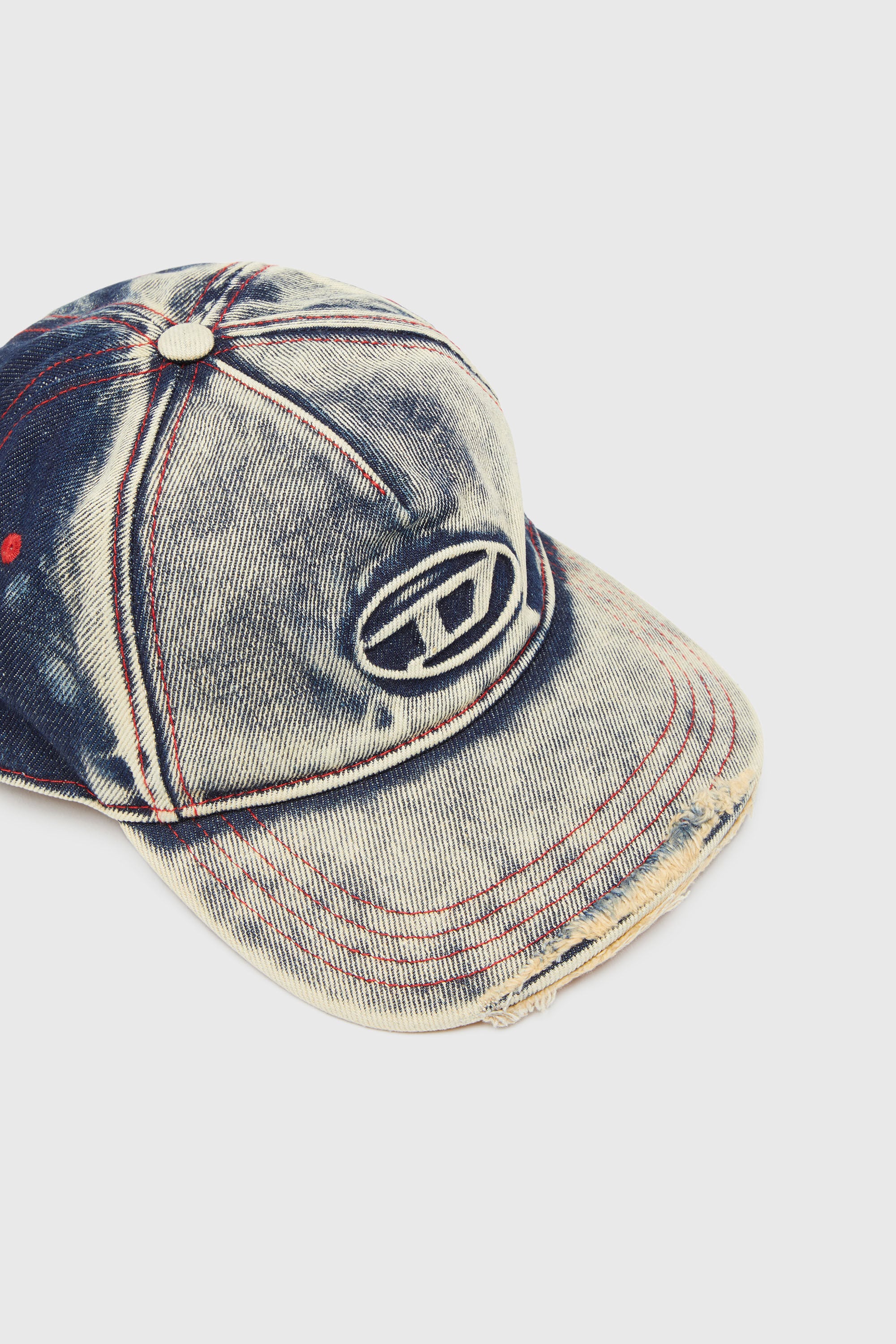 DIESEL★人気モデル～ C-seymon デニム ロゴ キャップ C-SEYMON Man: Baseball cap in treated denim, D logo | Diesel