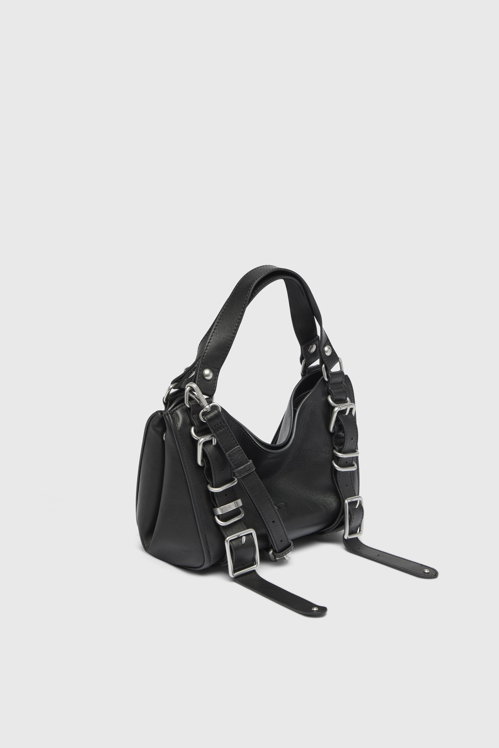 Women's D-One-Small top-handle bag in treated leather | Black