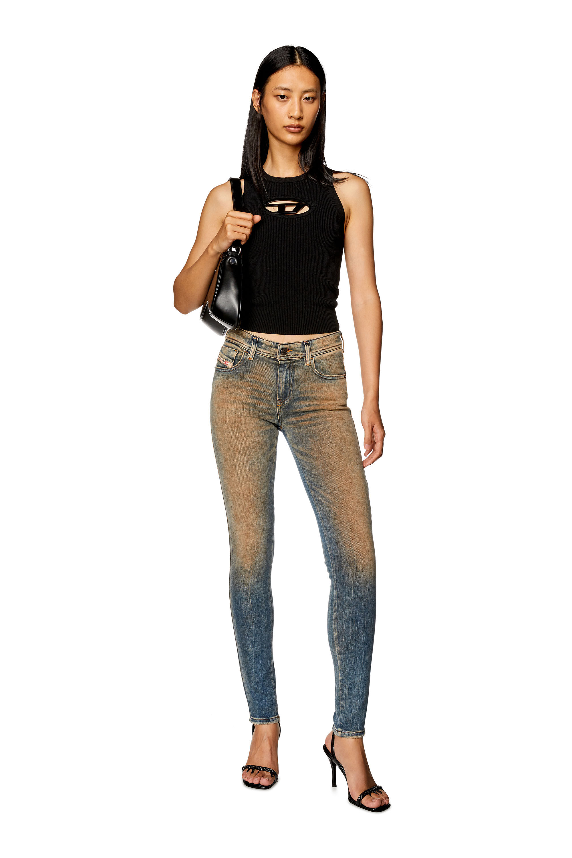 Diesel - Female's Skinny Jeans 2017 Slandy 09H83, Medium Blue - 1