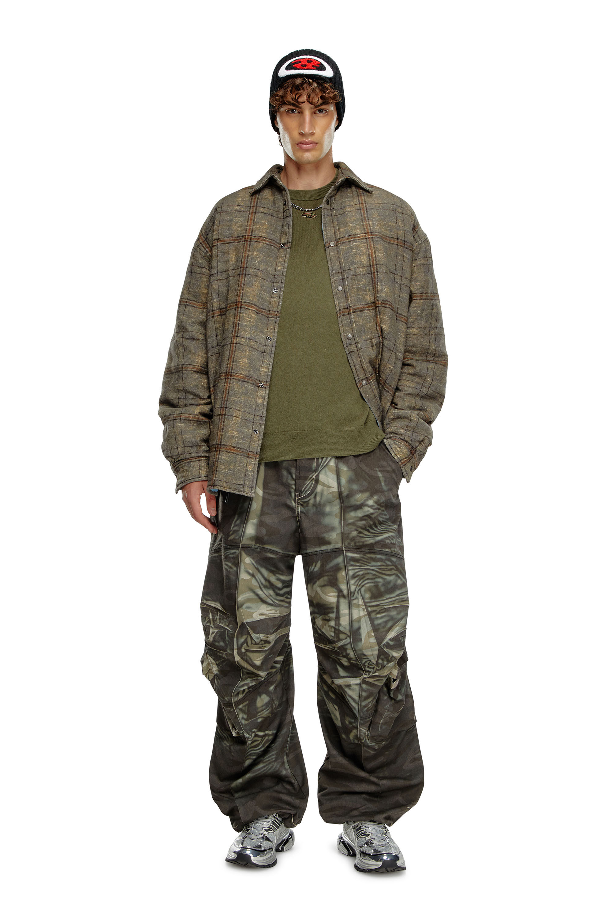 Diesel - K-VIERI, Male's Wool and cashmere jumper in Dark Green - 1