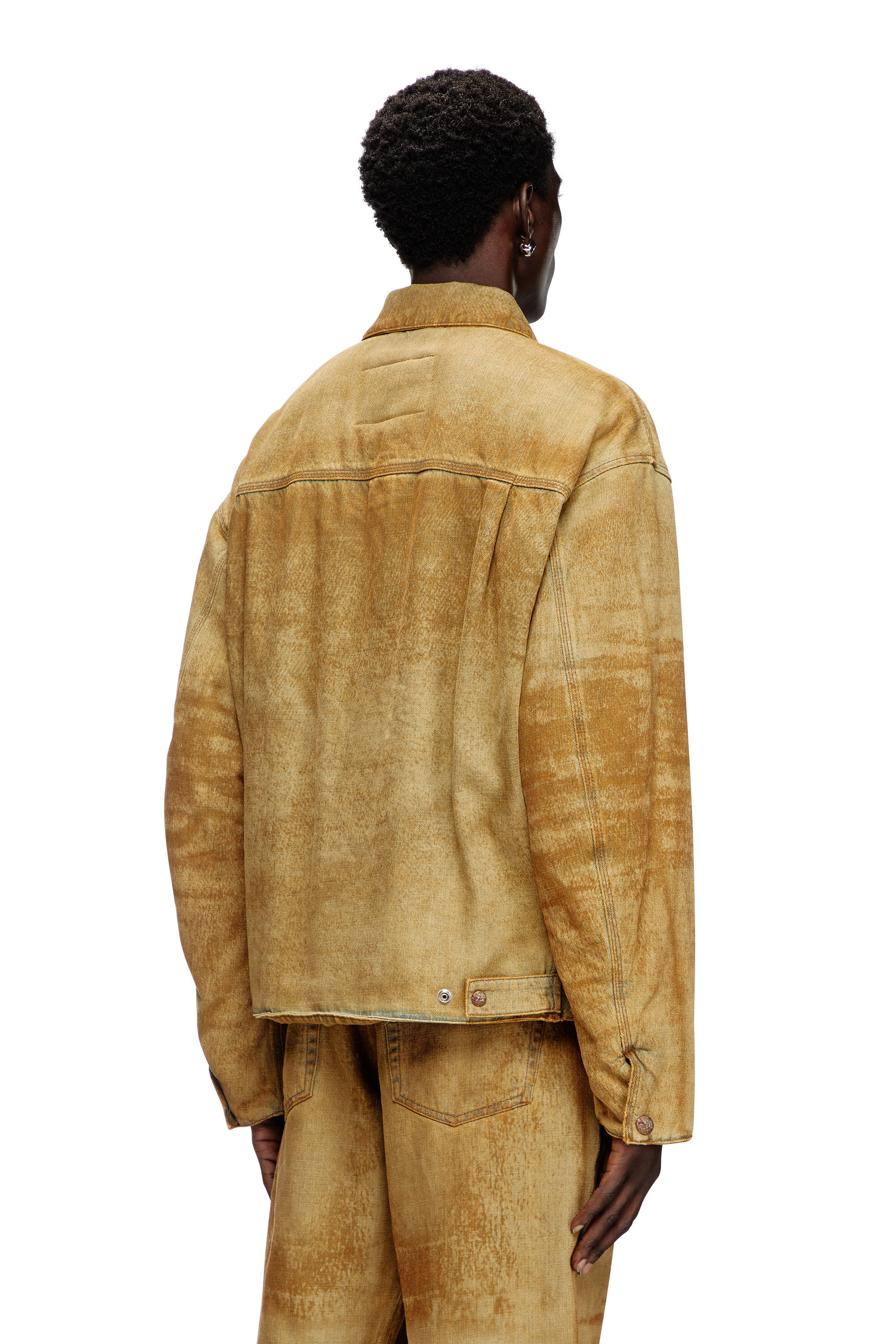 Diesel - D-STACK-FSF, Man's Padded jacket with rust-effect logo in Light Brown - 5