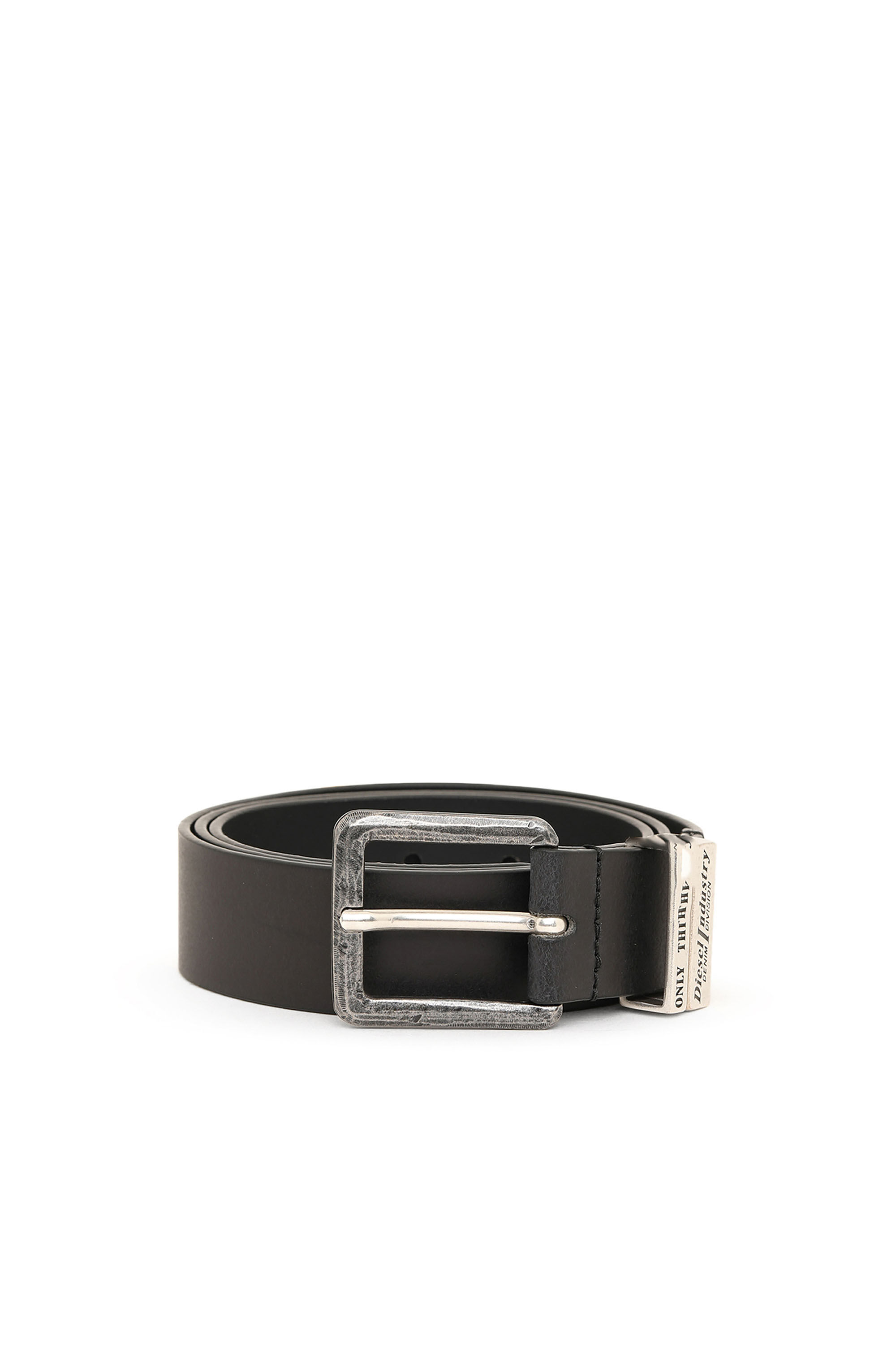 あ*様 J.P.G l belt Belt with rectangular buckle in dark brown smooth leather