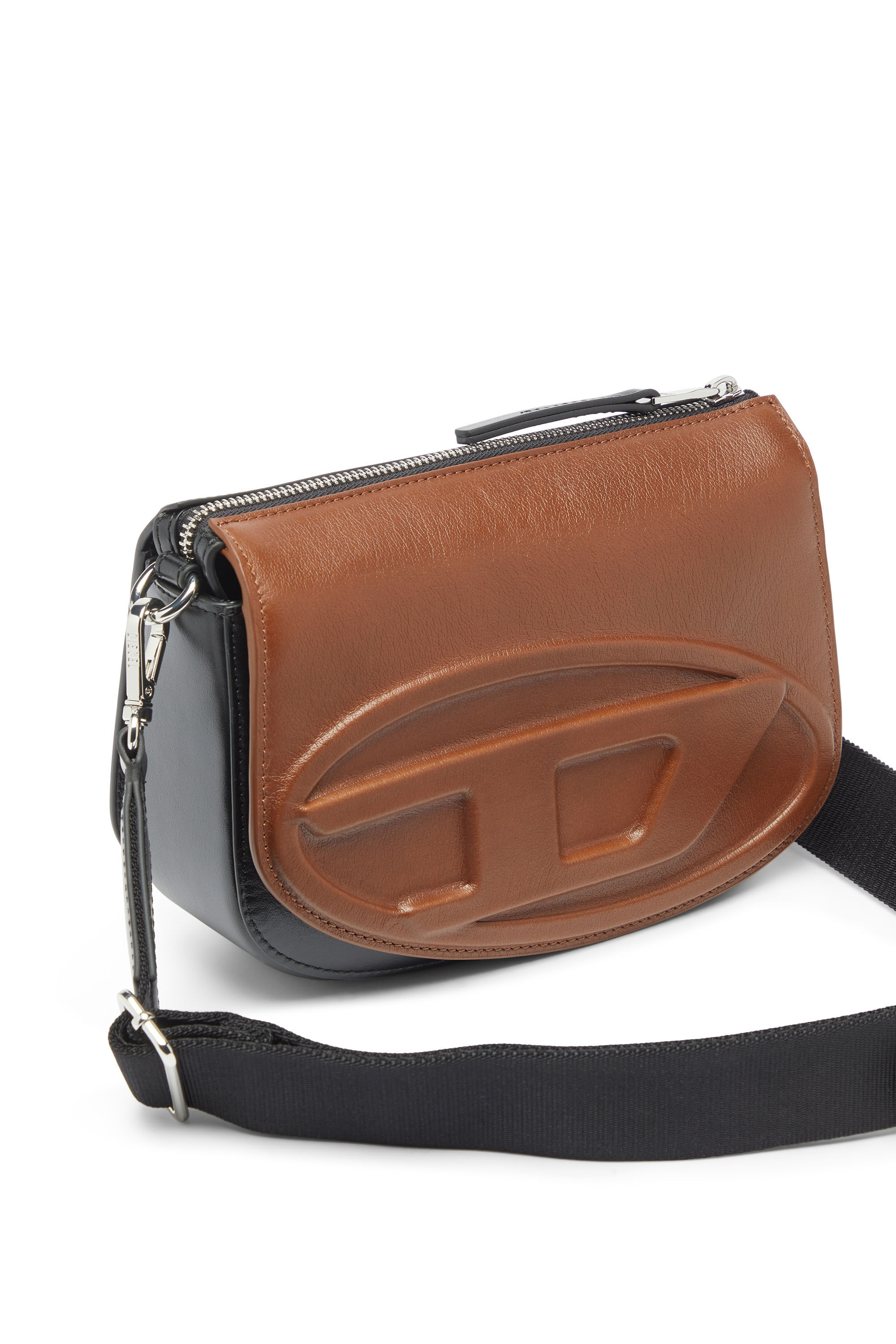Diesel - 1DR CAMERA BAG, Unisex's 1DR-Bicolour leather crossbody bag in Brown - 5