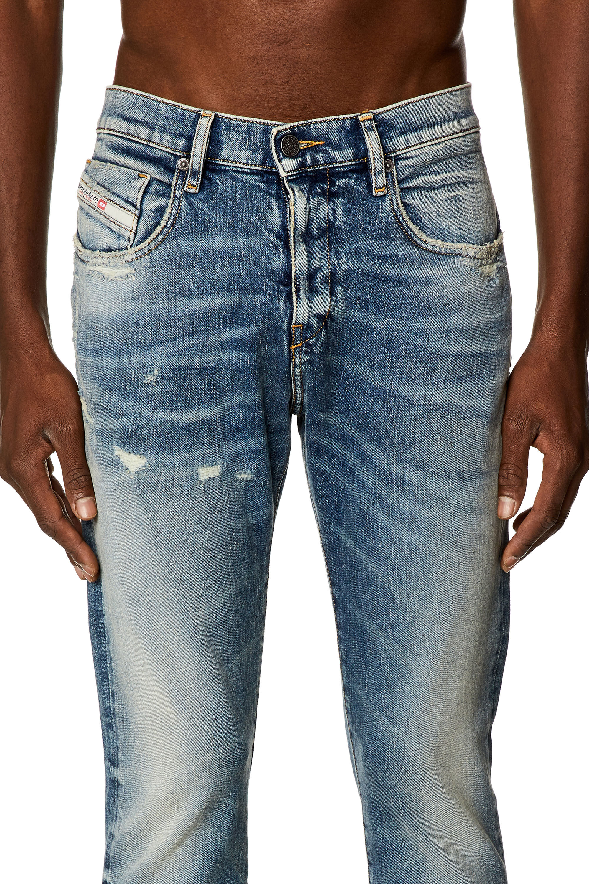 Diesel - Slim Jeans 2019 D-Strukt E07L1 Homme, Bleu moyen - Image 5