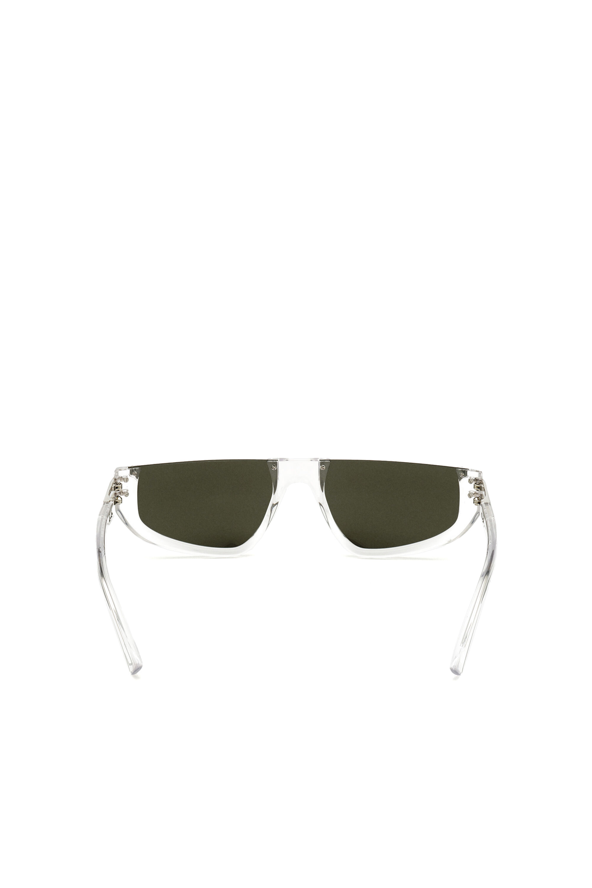 Diesel - DL0315, Male's Wraparound frame with mirror lenses in White - 4