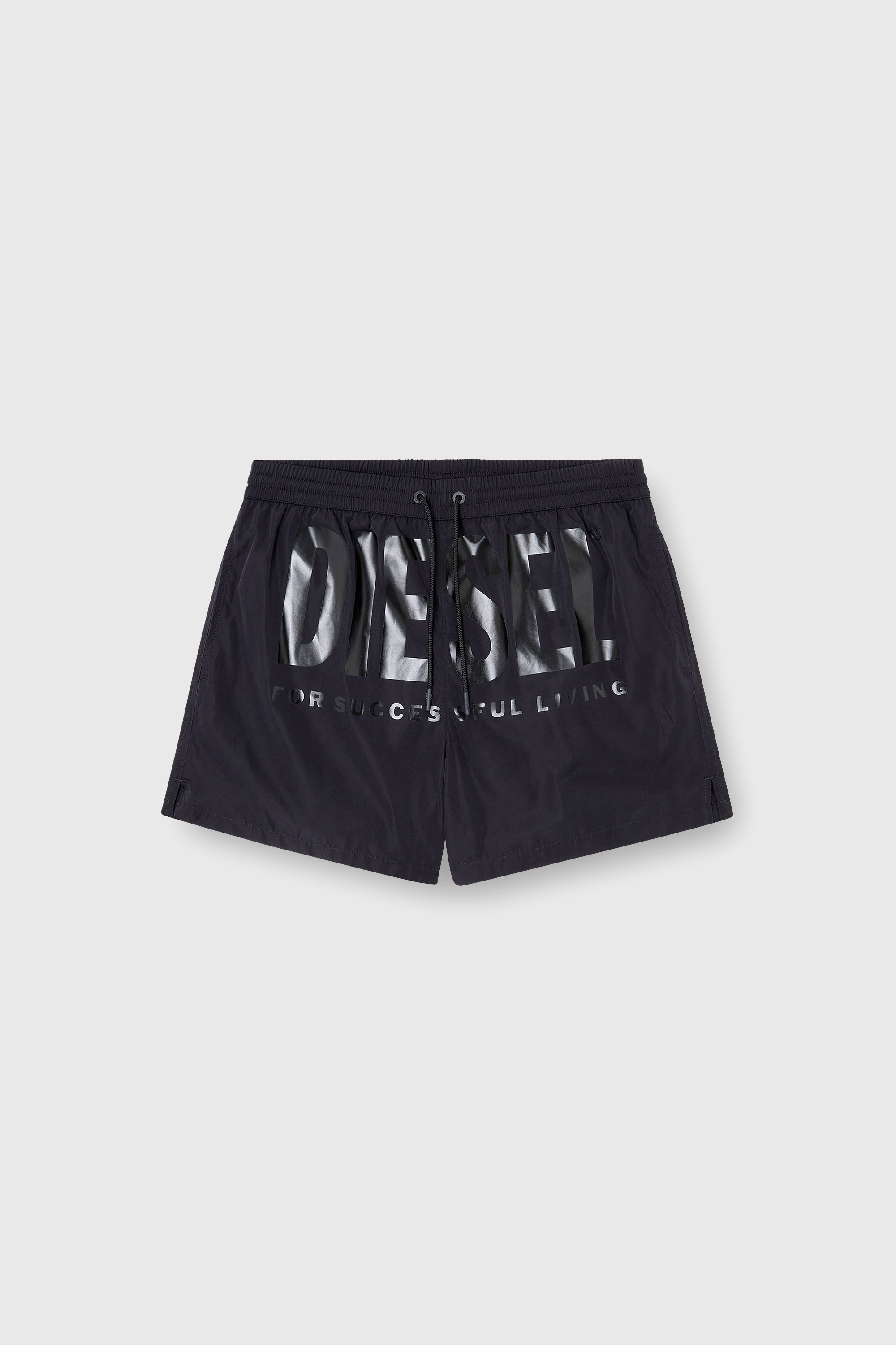 Diesel - KEN-37-D-CORE, Man's Mid-length swim shorts with maxi logo in Black - 4