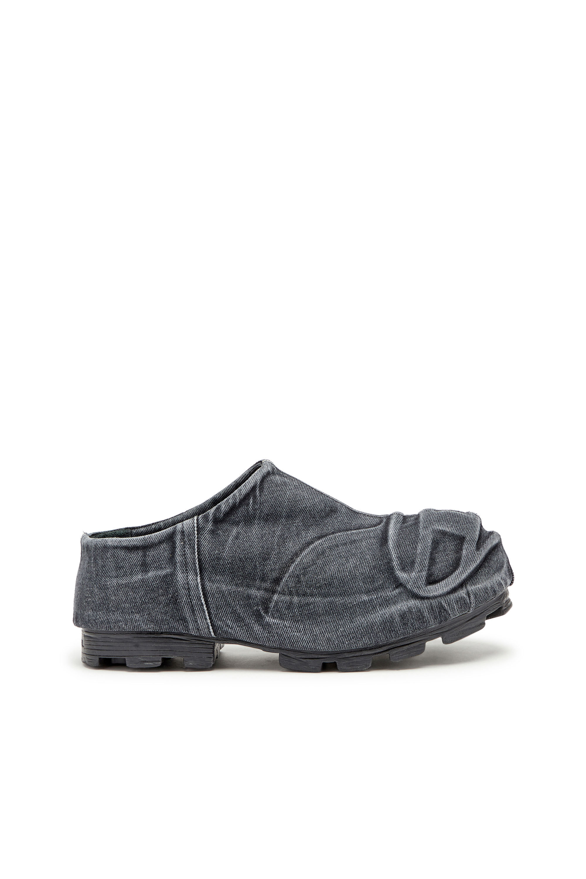 Diesel - D-HAMMER ML MD X, D-Hammer-Bottines basses en denim avec embout Oval D Homme in Noir - 1