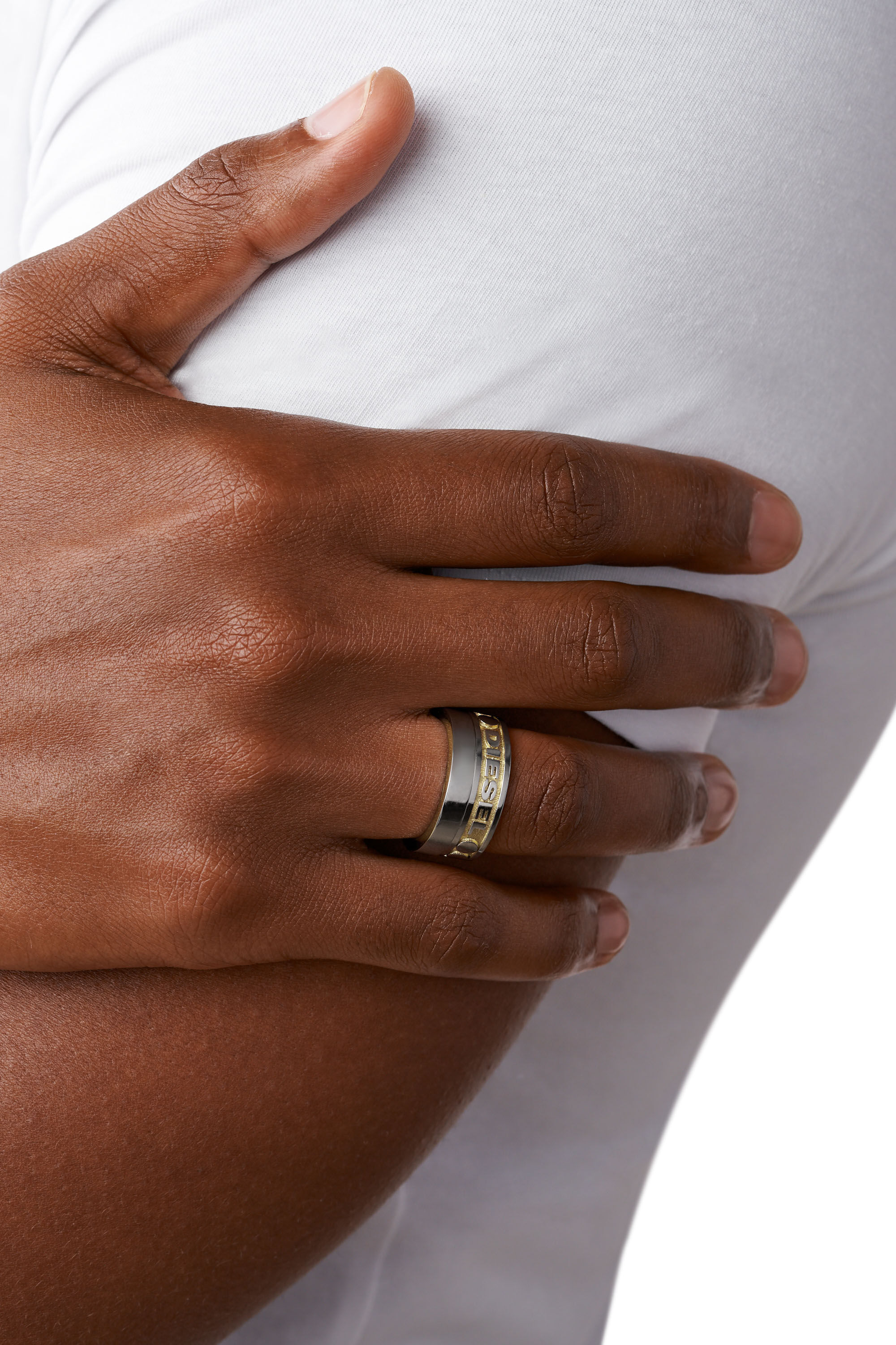 Diesel - DX1234, Male's Two-Tone Stainless Steel Ring Set in Gold - 2