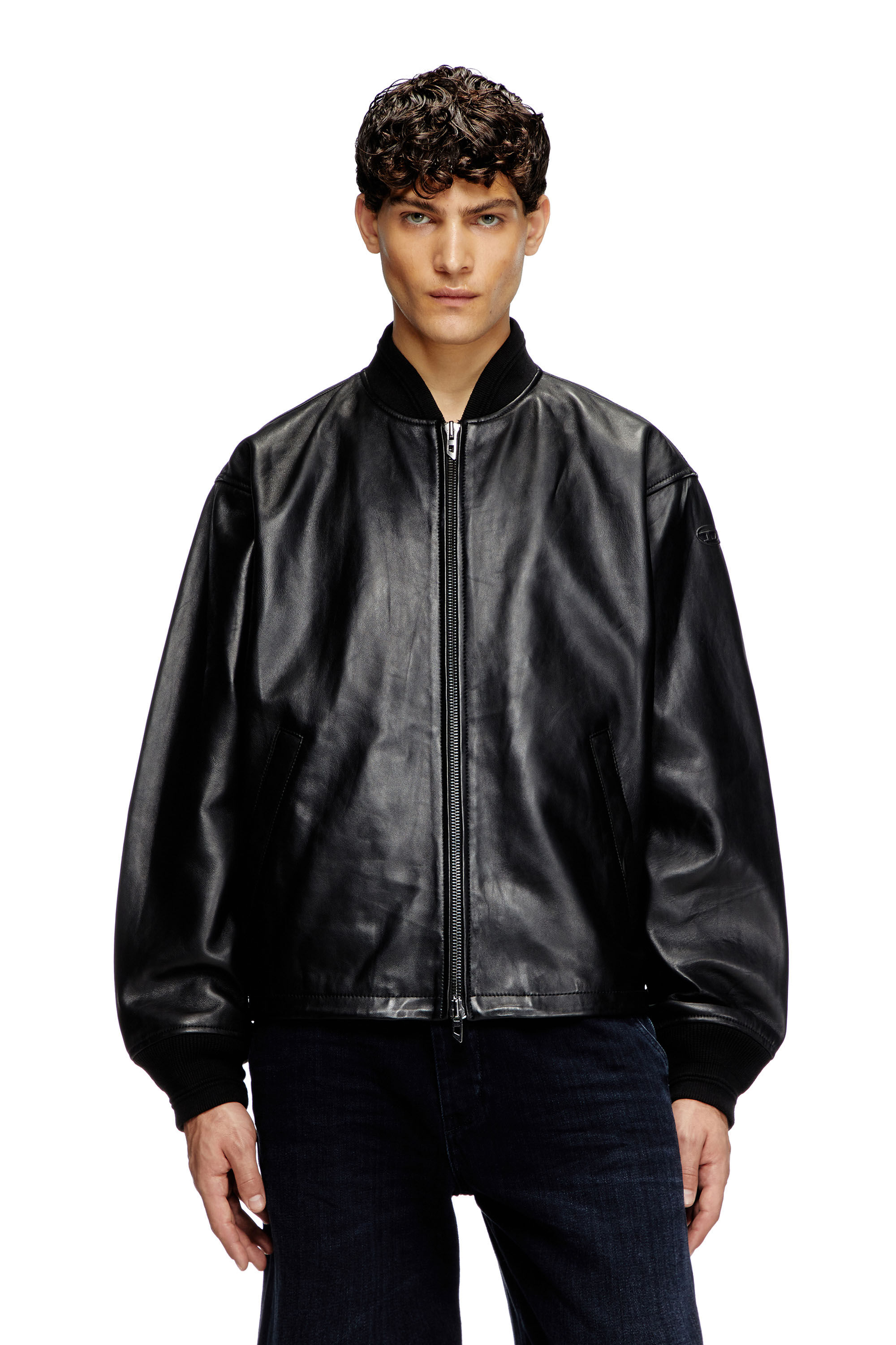 ちゃんWAXED LOGO BOMBER - BLACK cf7827066a88f4b3a9d58659c9ed6e
