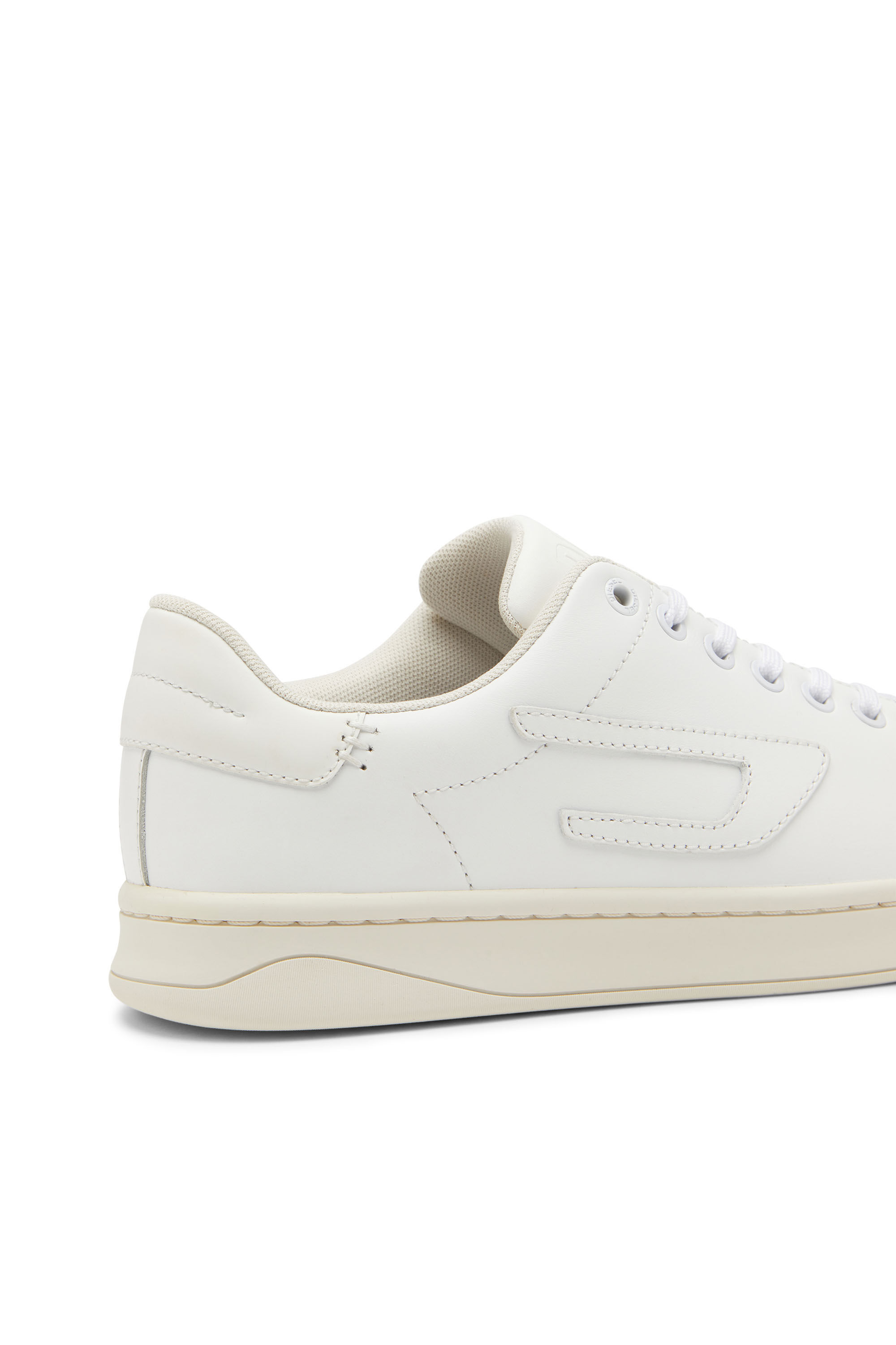 Diesel - S-ATHENE LOW W, Female's S-Athene Low-Low-top leather sneakers with D patch in White - 7