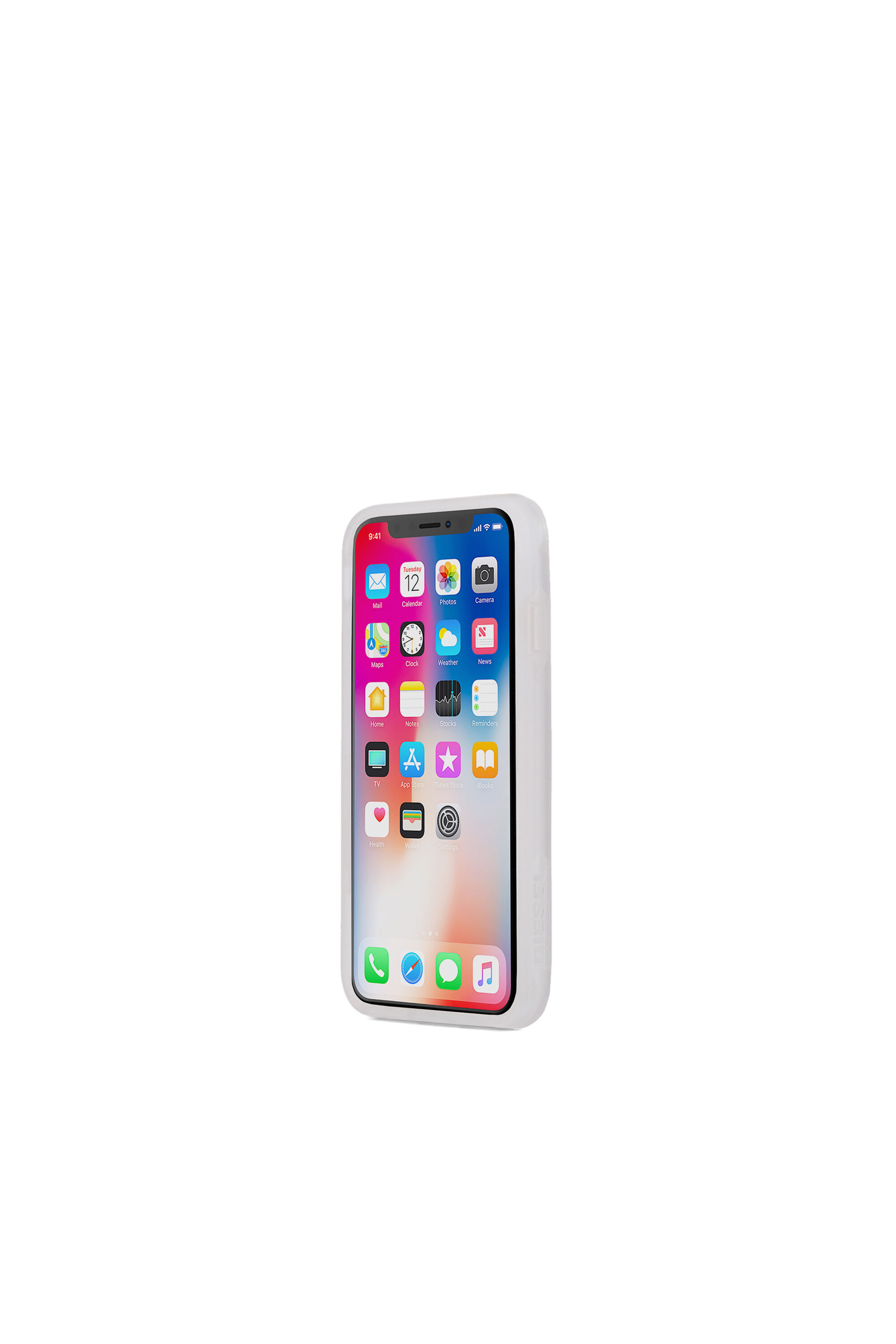 Diesel - BLAH BLAH BLAH IPHONE X CASE, Coque en résine transparente, iPhone X Femme in Blanc - 3