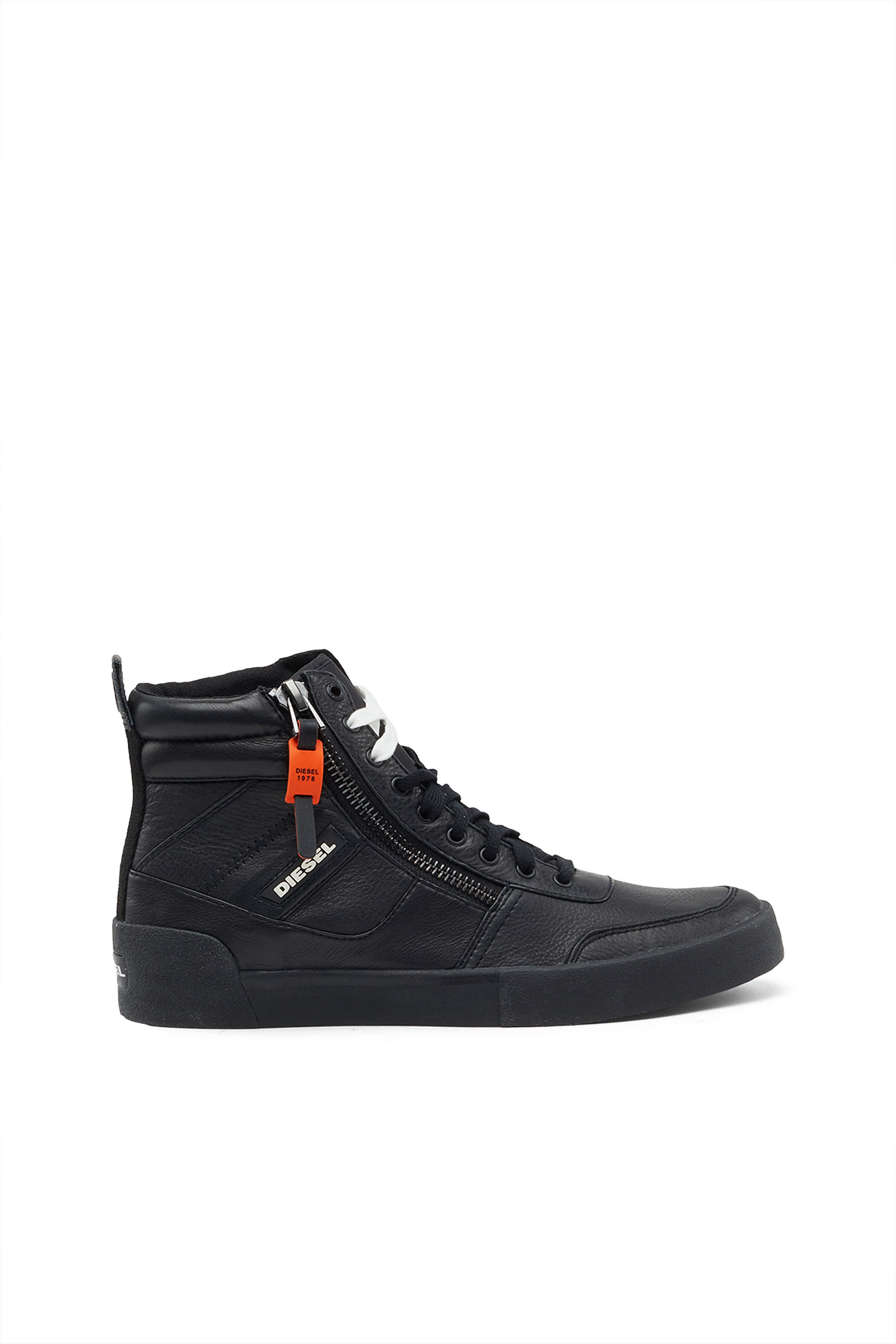 Diesel - S-DVELOWS, Male's S-Dvelows-High-top sneakers in panelled suede in Black - 1