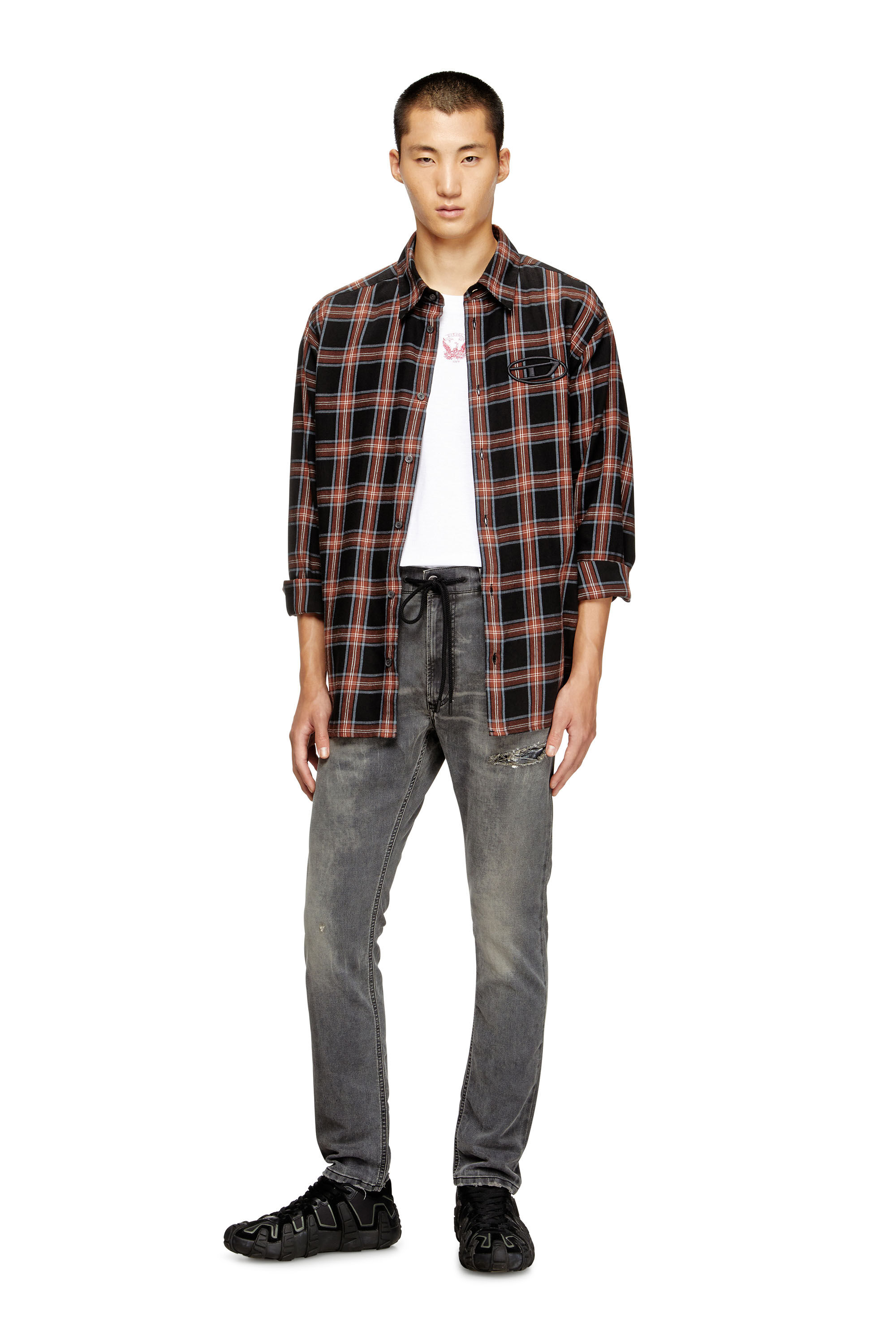 Men's Regular Jeans | Black/Dark grey | Diesel 2032 D-Krooley