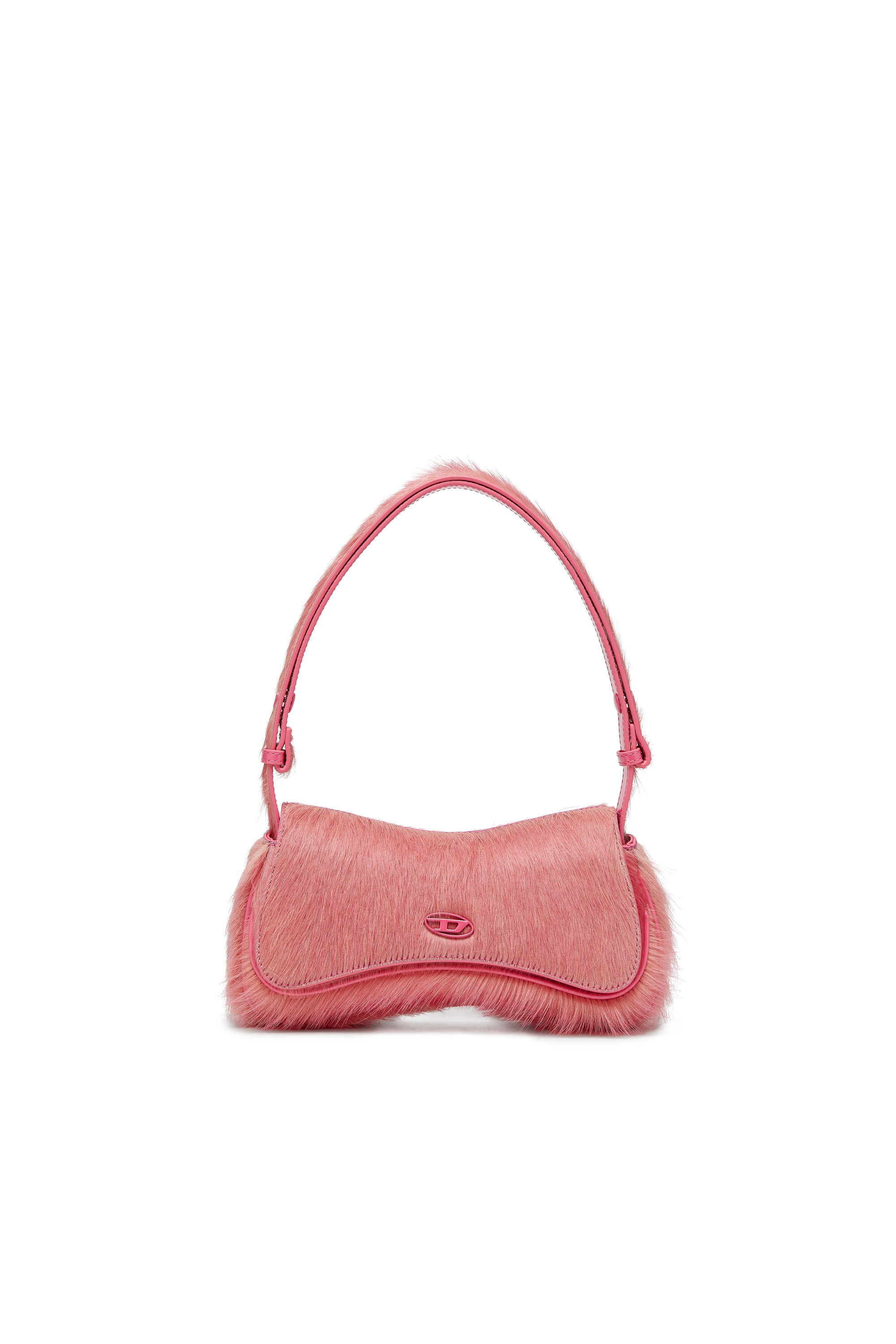 Diesel - PLAY CLUTCH, Pochette en cuir poilu coloré Femme in Rose - 1