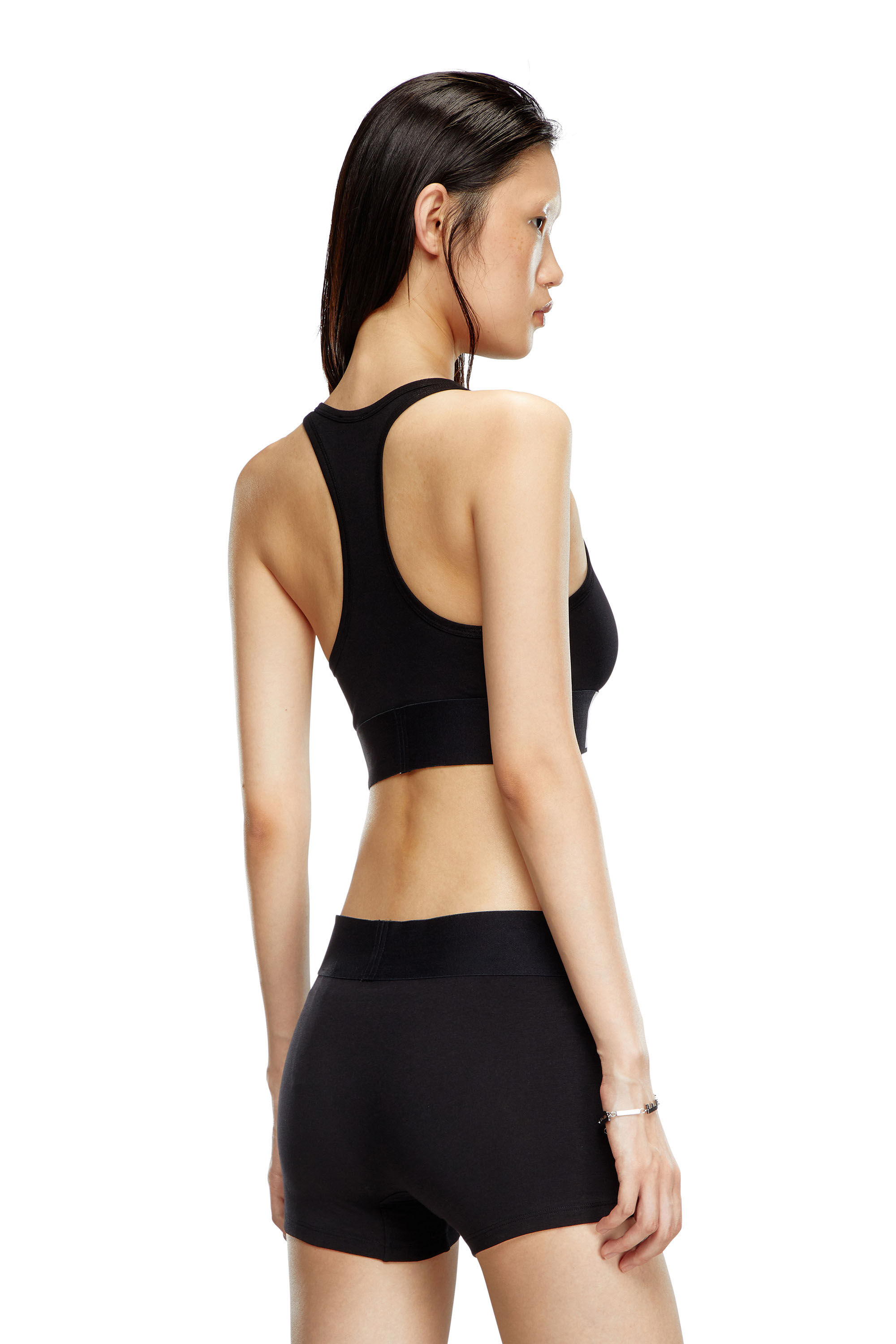 Diesel - UFPN-SPORT-BOY-SHORT-XL-TWOPACK, Paquete de 2 culotes con logotipo recortado Mujer in Negro - 2