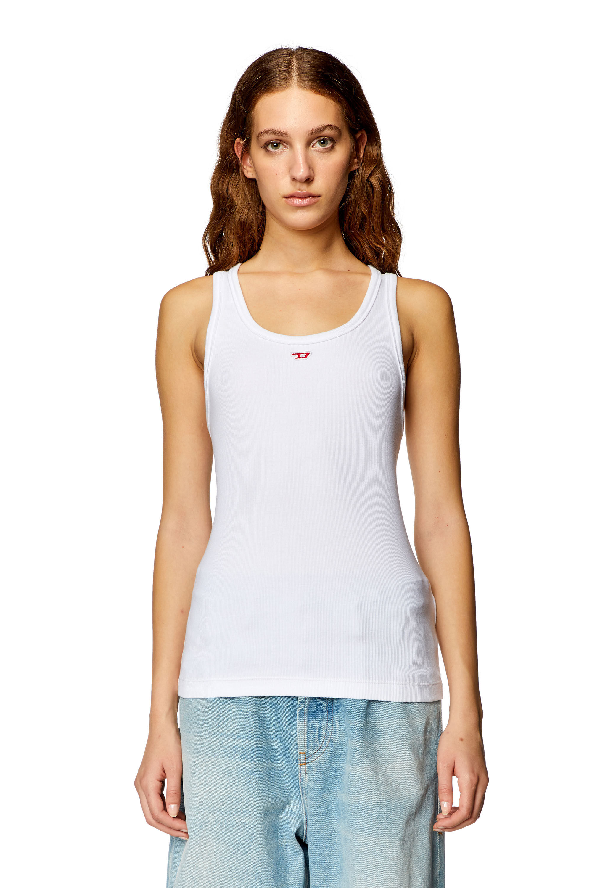 T-ANKY-D Woman: Tank top with embroidered D patch | Diesel {{Country}}