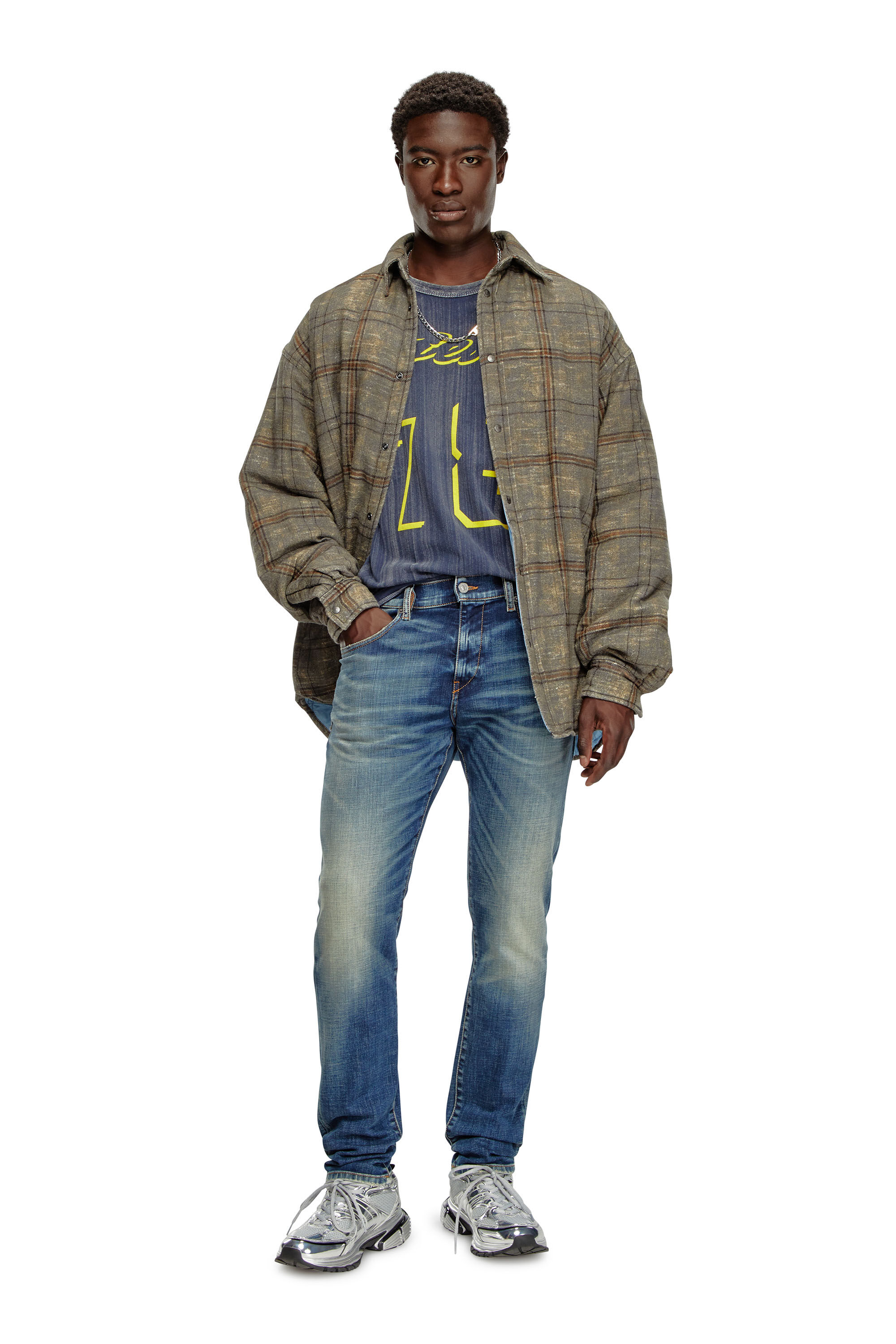 Diesel - Male's Slim Jeans 2019 D-Strukt 09J50, Medium Blue - 1