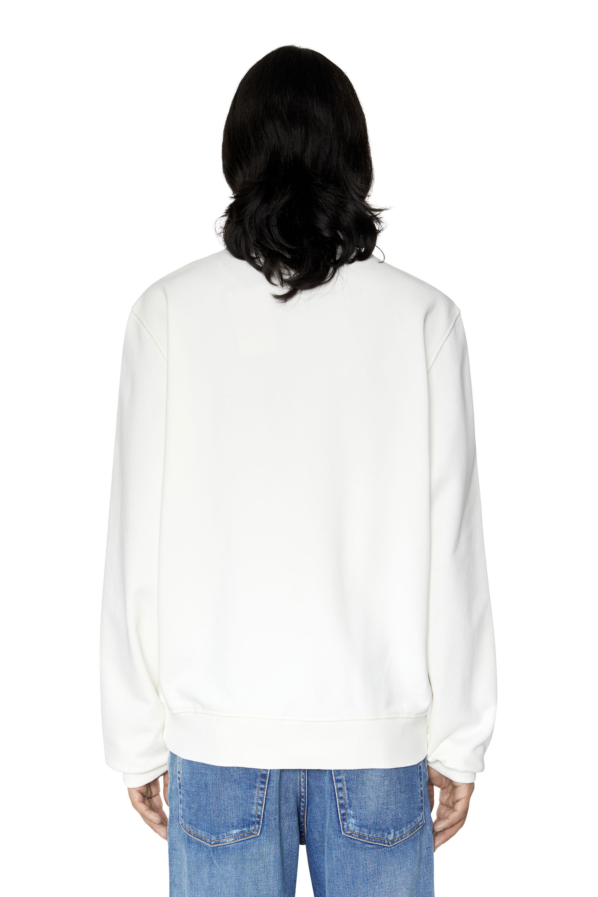 Diesel - S-GINN-E5, Male's Sweatshirt with bleeding-effect logo in White - 4