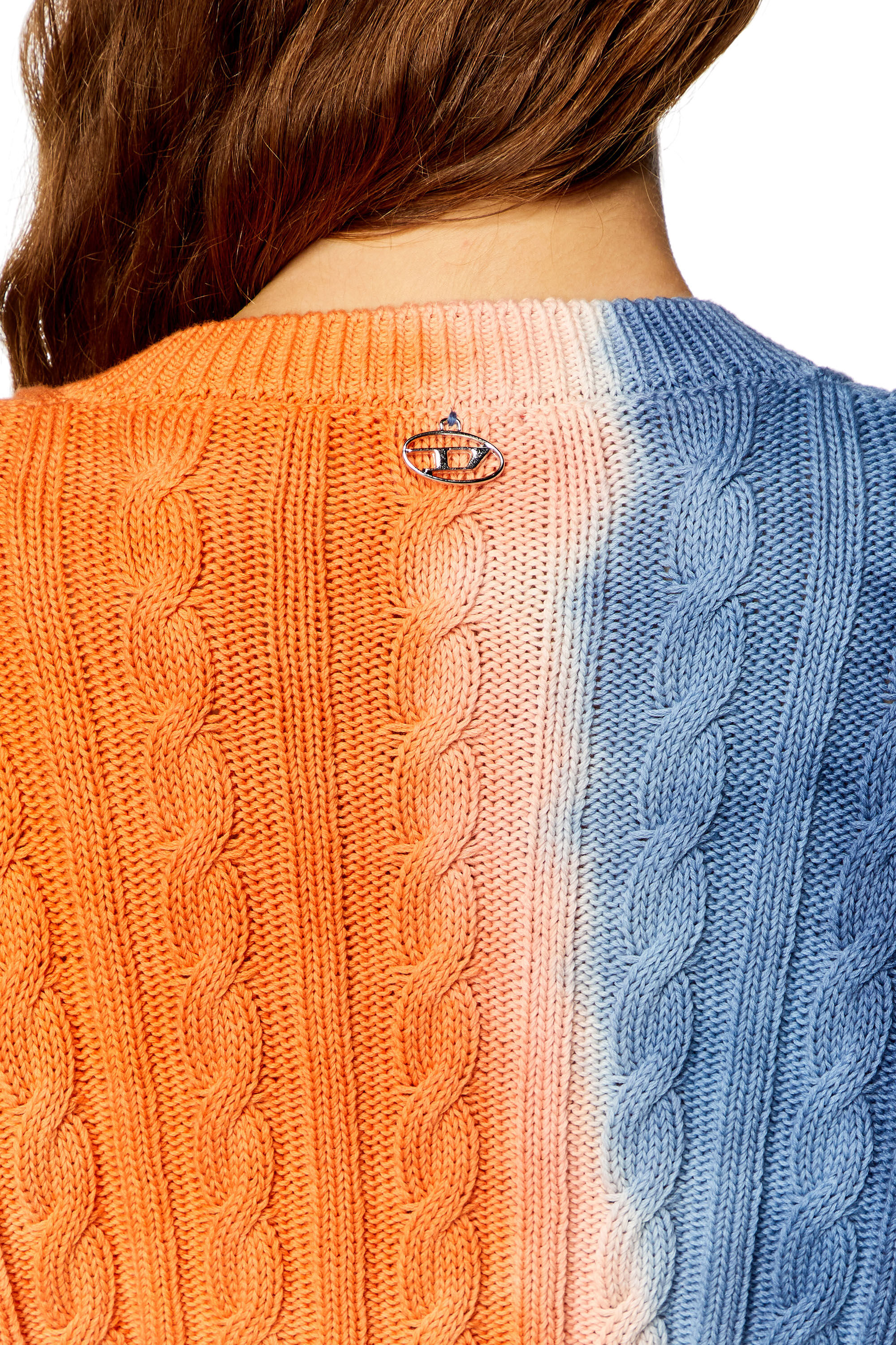 Diesel - M-JANEL, Pull tie-dye en coton torsadé Femme in Polychrome - 5