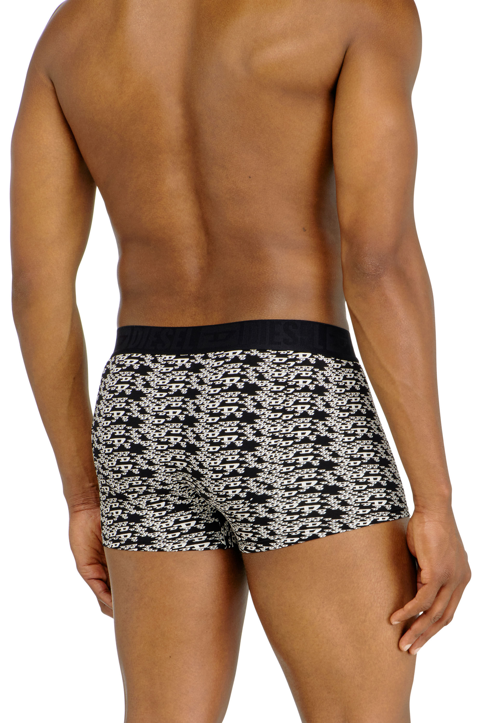 Diesel - MIKE-D-CORE-3PACK, Male's Set of three stretch cotton trunks with all-over print in Black/White - 3