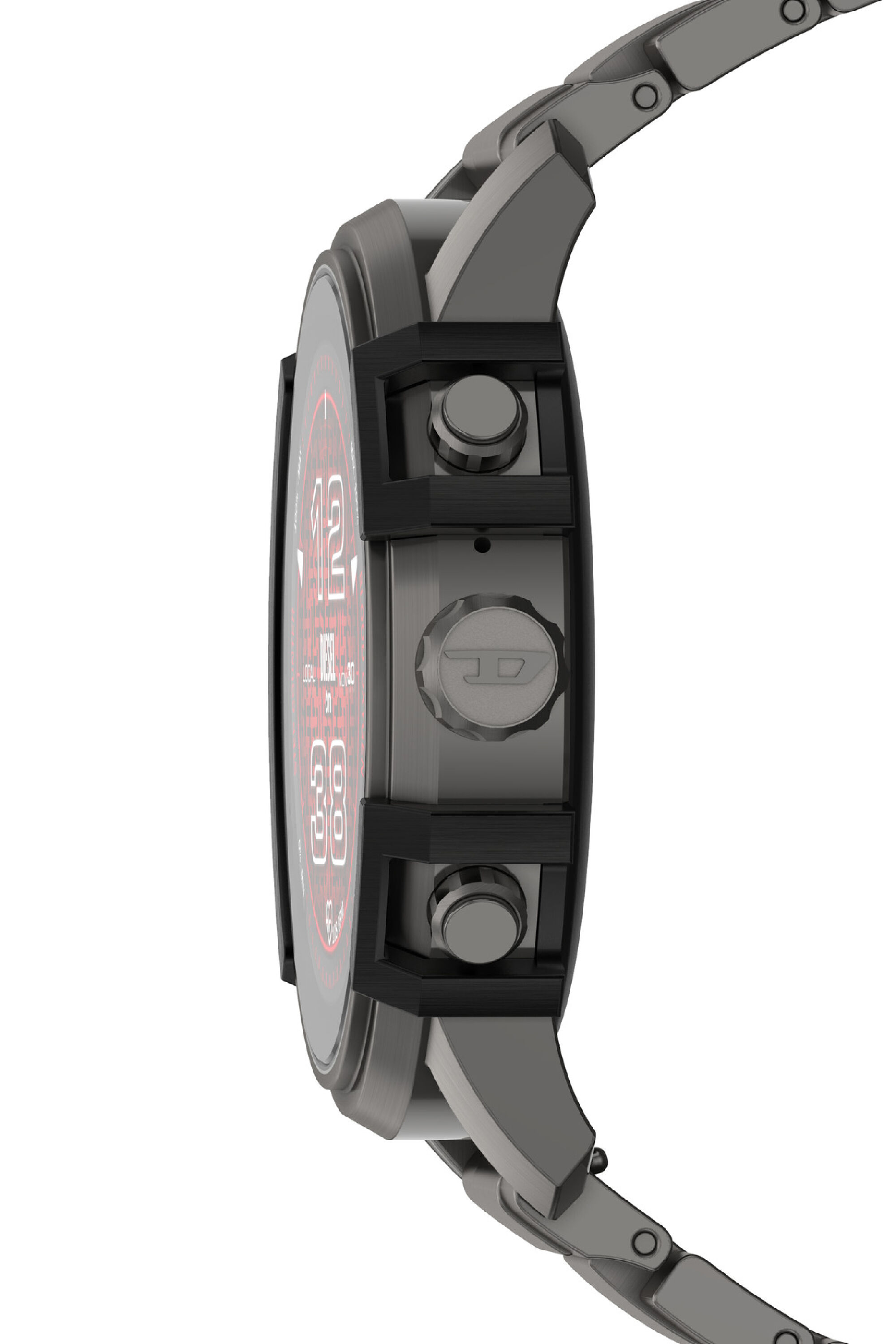 Diesel - DZT2042, Male's Griffed stainless steel smartwatch in Dark Grey - 3