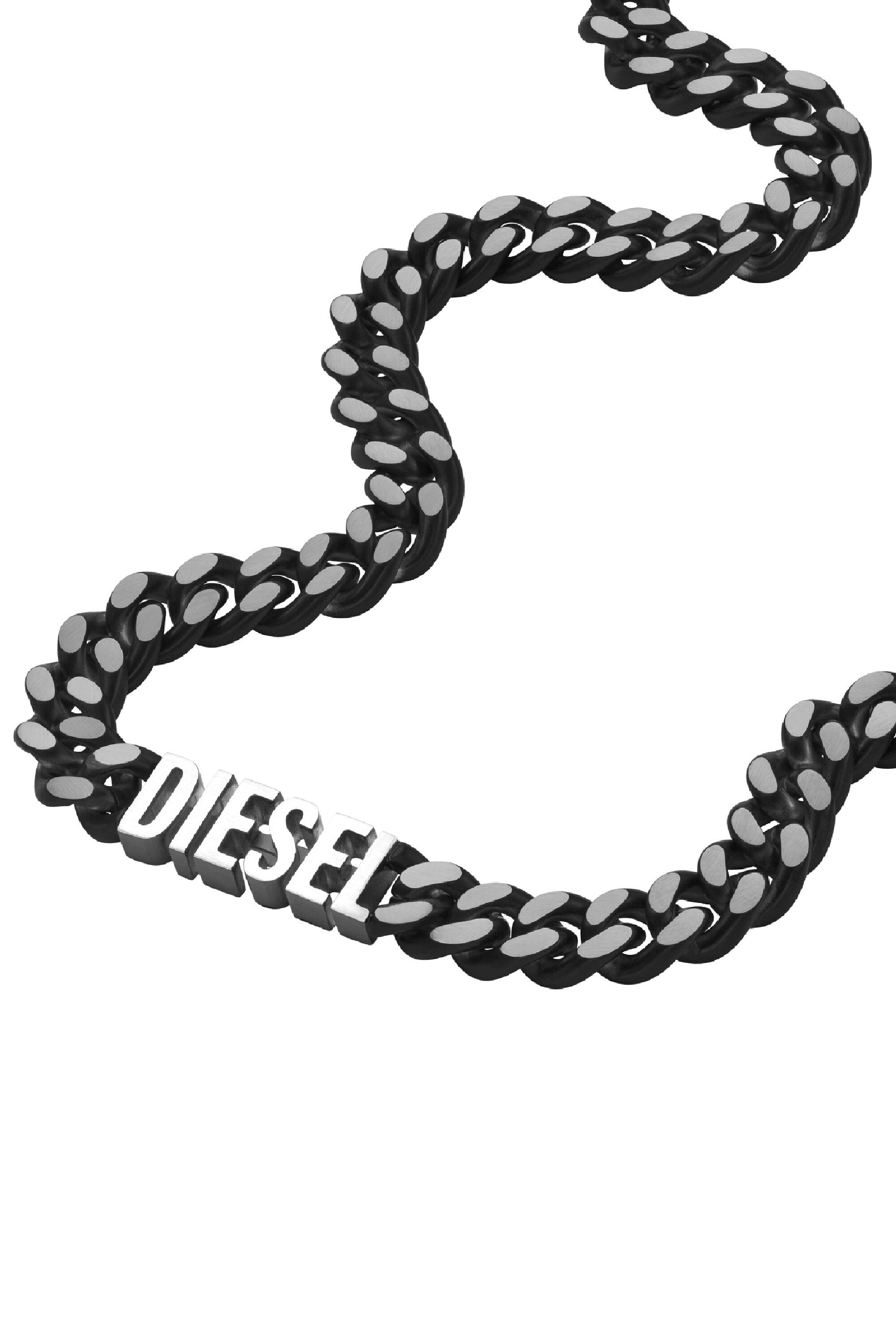 Men's Black stainless steel choker necklace | Black | Diesel