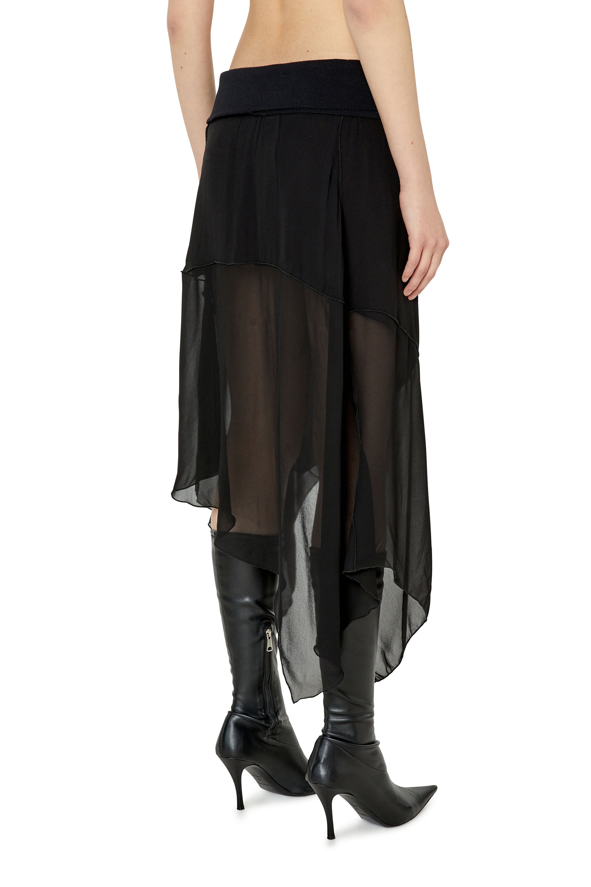 O-ROL Woman: Asymmetrical skirt with ribbed waist | Diesel