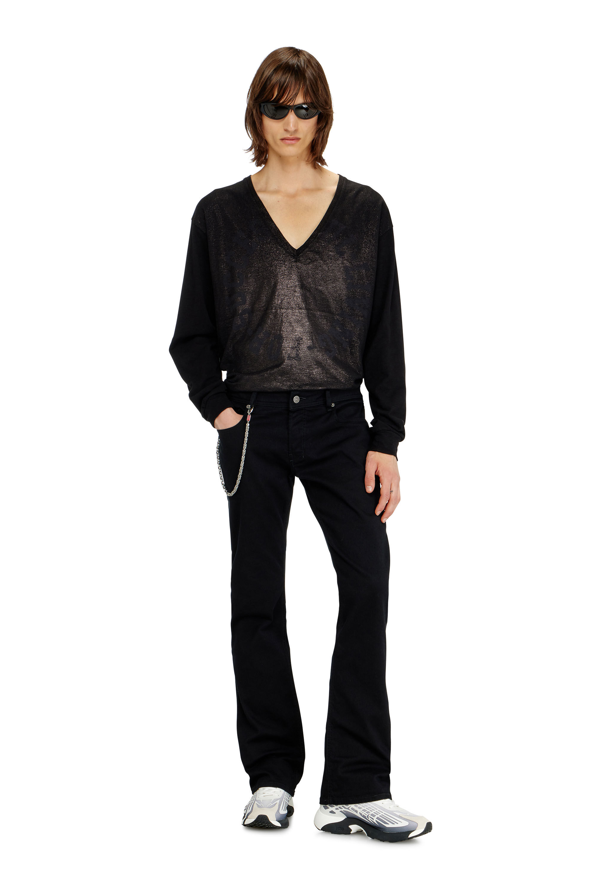 Men's Bootcut Jeans | Black/Dark grey | Diesel 2007 Zatiny