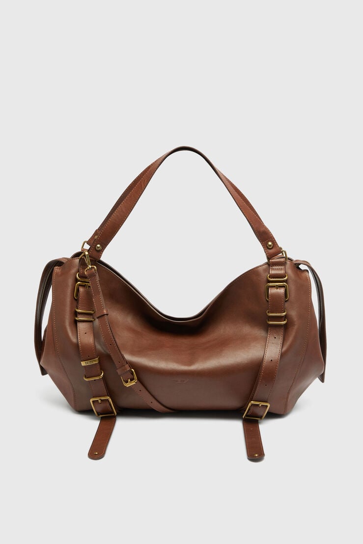 D-One-Large top-handle bag in treated leather by Diesel