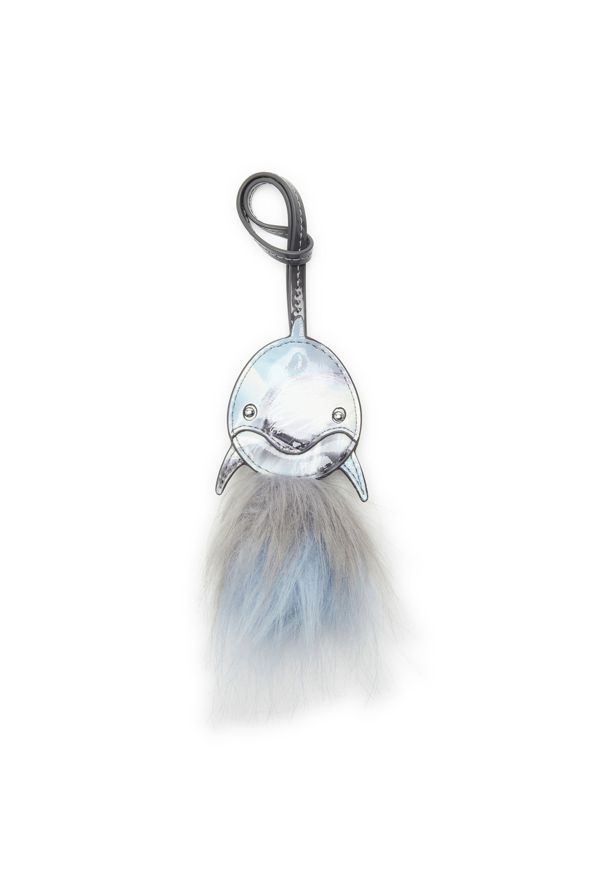 Women's Dolphin bag charm with fluffy tail | Blue | Diesel {{Country}}