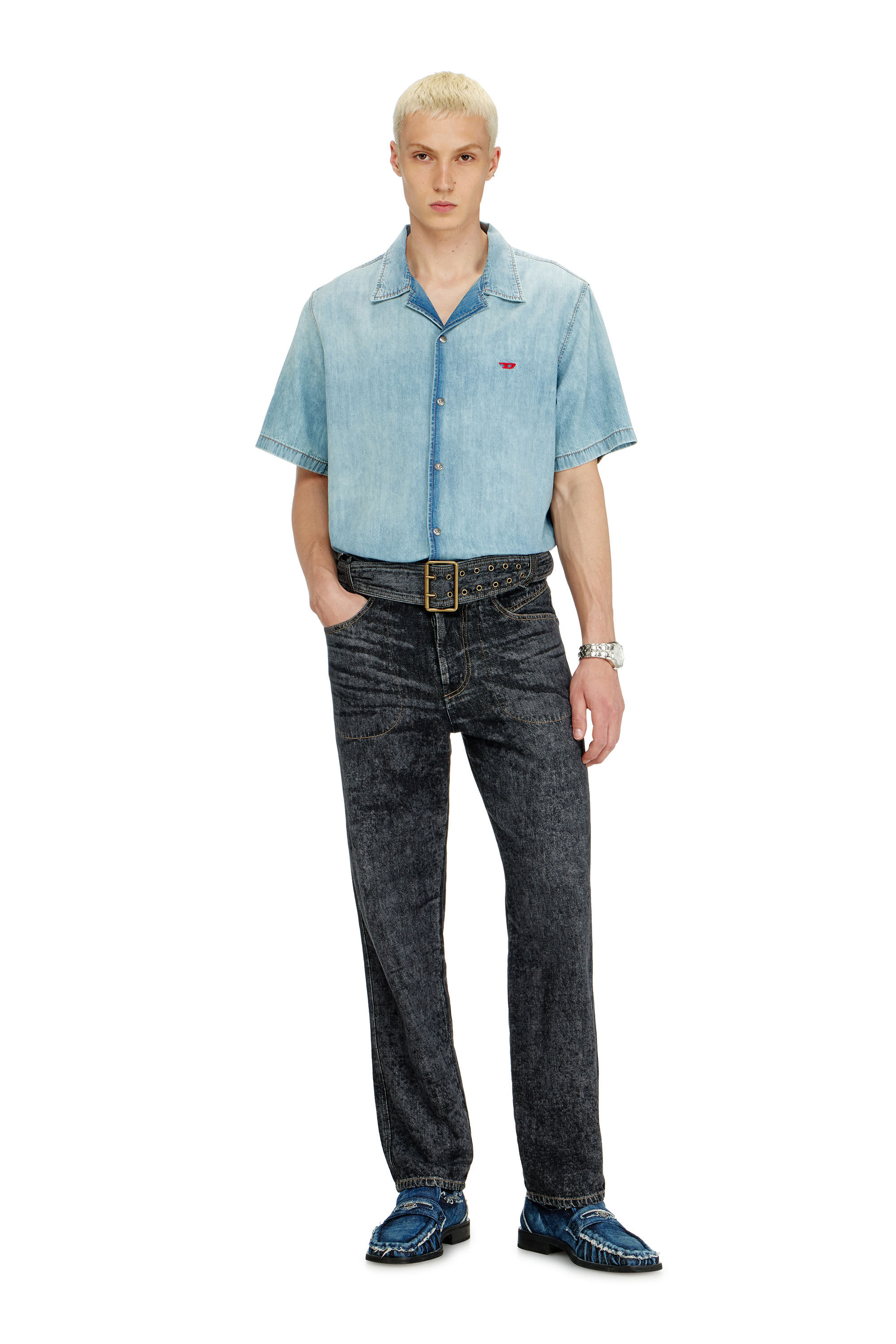 Men's Relaxed Jeans | Low Waist D-MarcusBlack/Dark grey | Diesel US