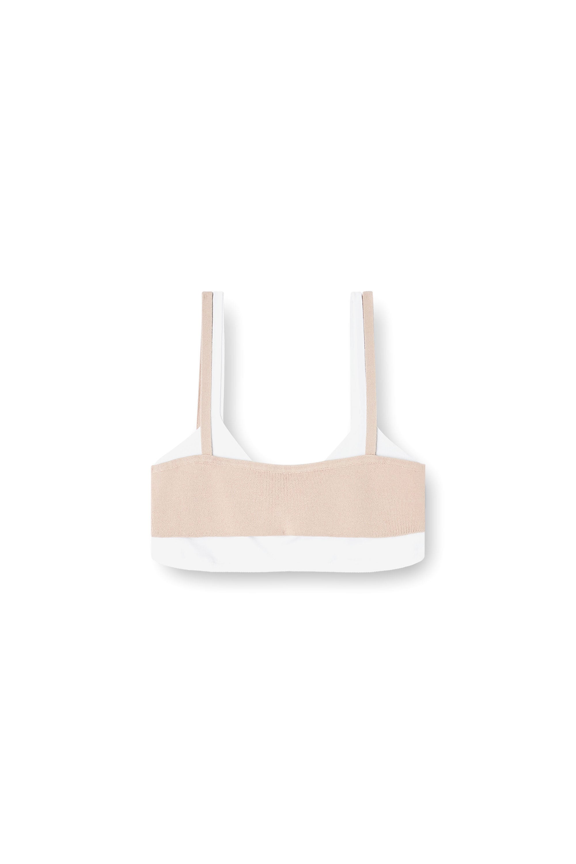 Women's Layered bra top in ribbed knit | Multicolor | Diesel