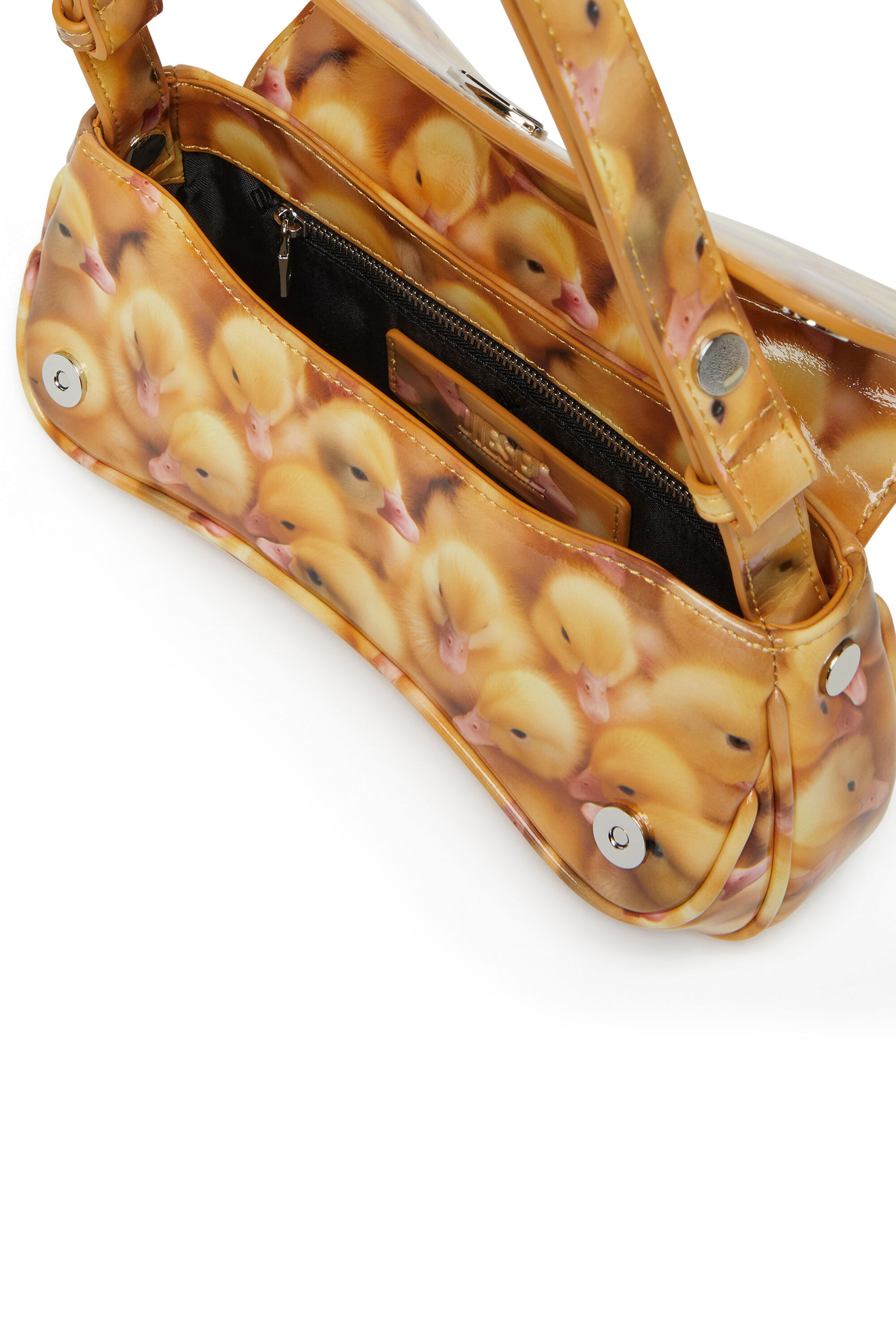 Diesel - PLAY CLUTCH, Female's Play-Glossy clutch with print in Yellow - 2
