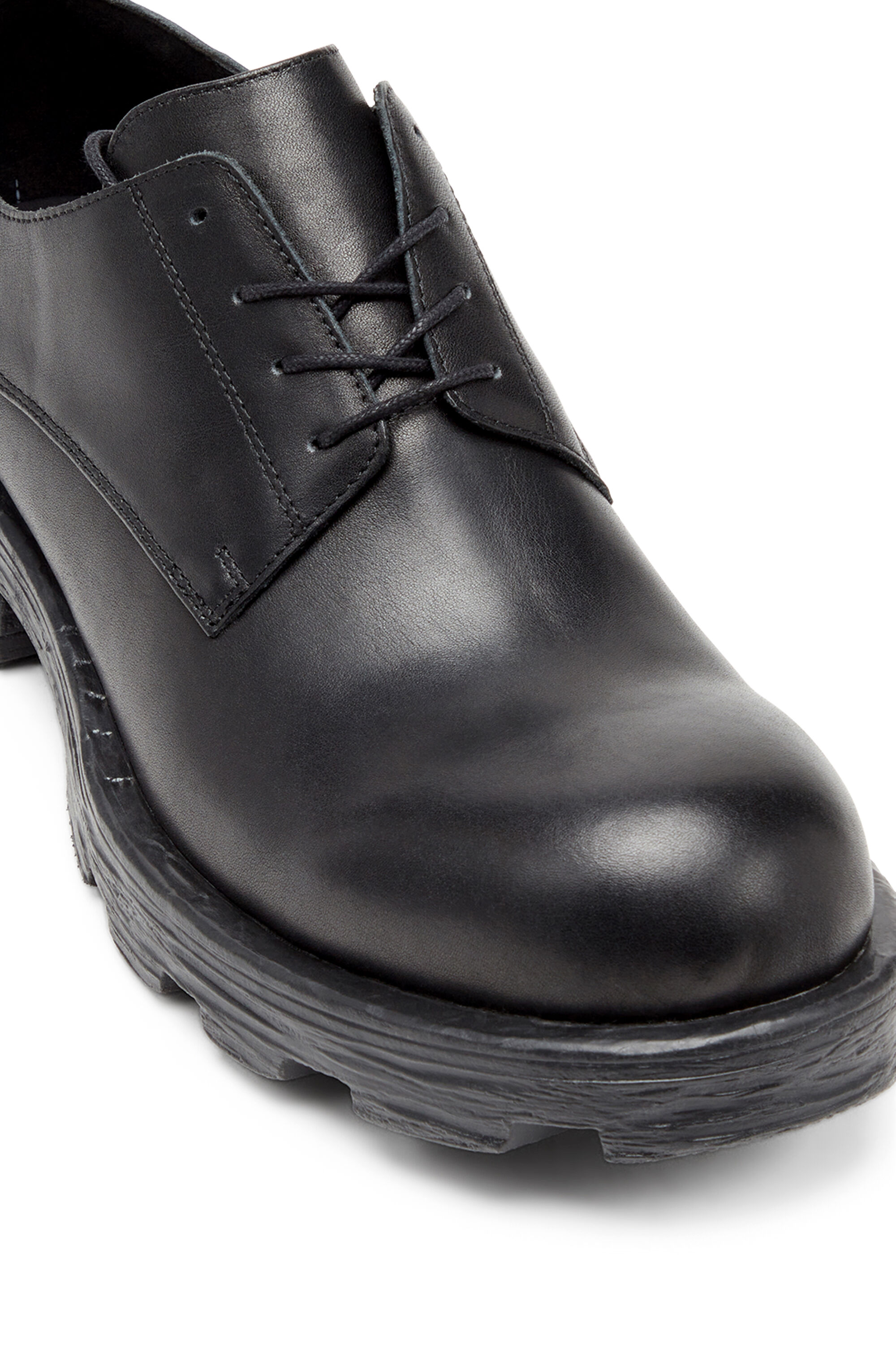 Diesel - D-HAMMER SH, Male's D-Hammer-Derby shoes in textured leather in Black - 6