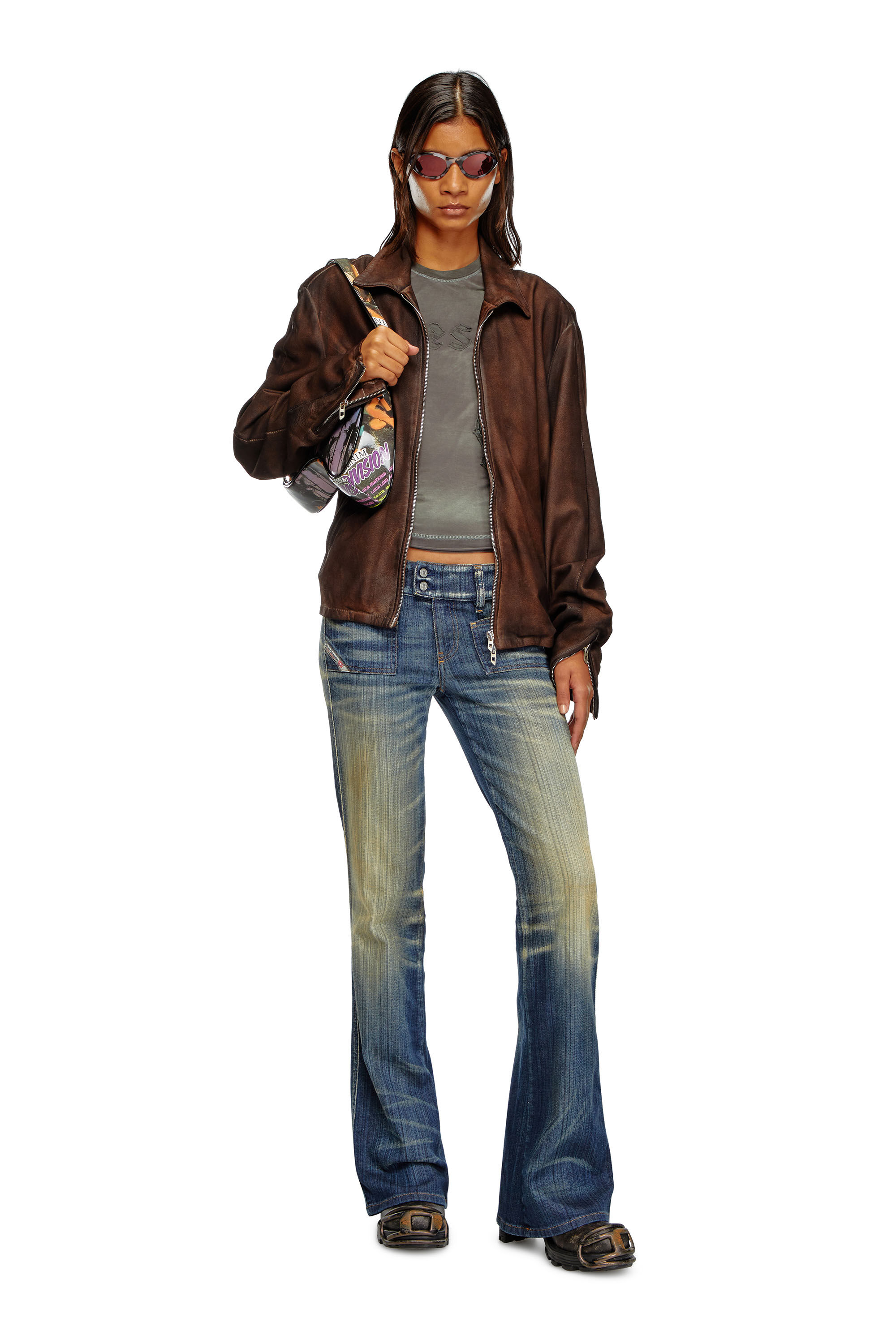 Diesel - Bootcut Jeans D-Hush 09J46 Femme, Bleu Foncé - Image 1
