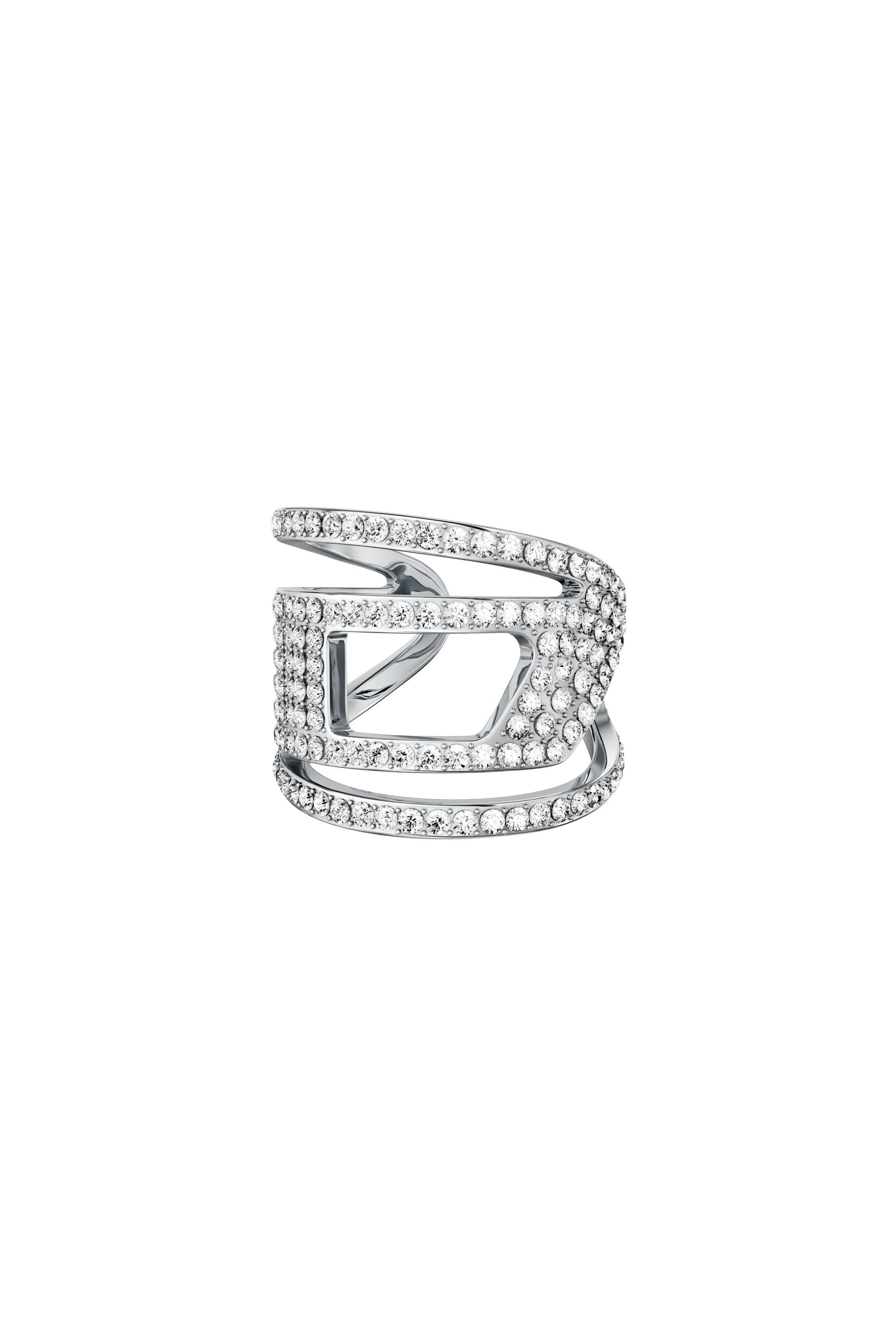 Diesel - DX1705040 JEWELLERY, Anillo D band de acero inoxidable con brillo Unisex in Plateado - 2