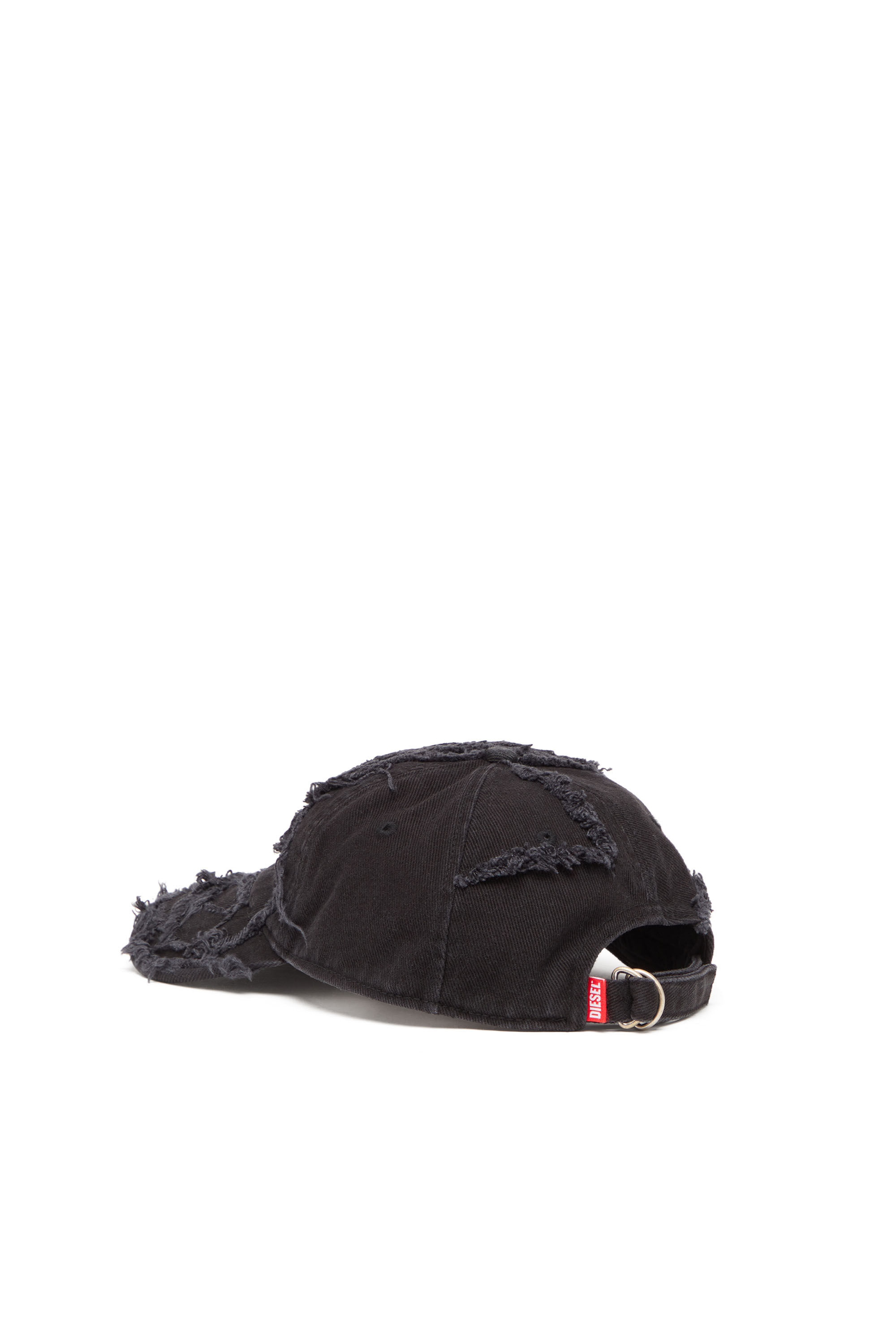 Diesel - C-OBIS, Casquette de baseball avec logo Oval D effiloché Homme in Noir - 2