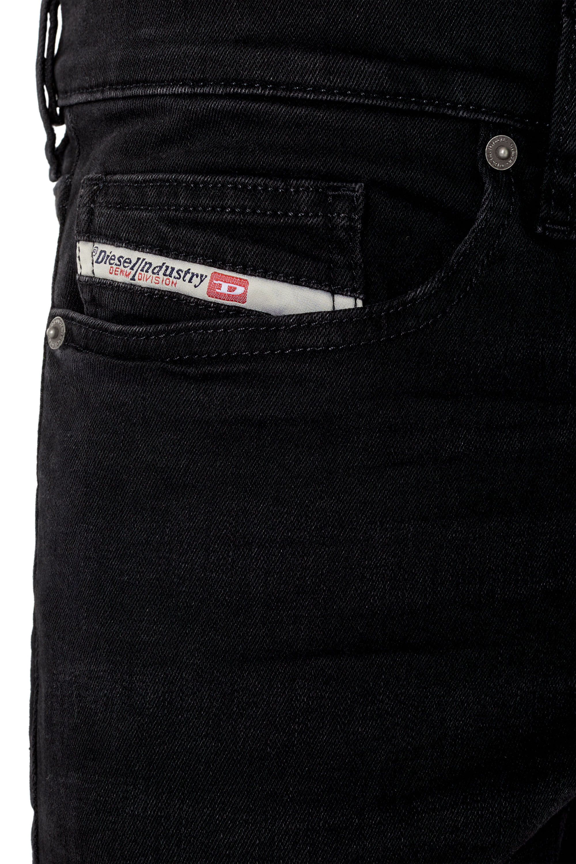 Diesel - Slim Jeans D-Luster 0IHAU, Male's Slim Jeans - D-Luster in Black/Dark Grey - 6