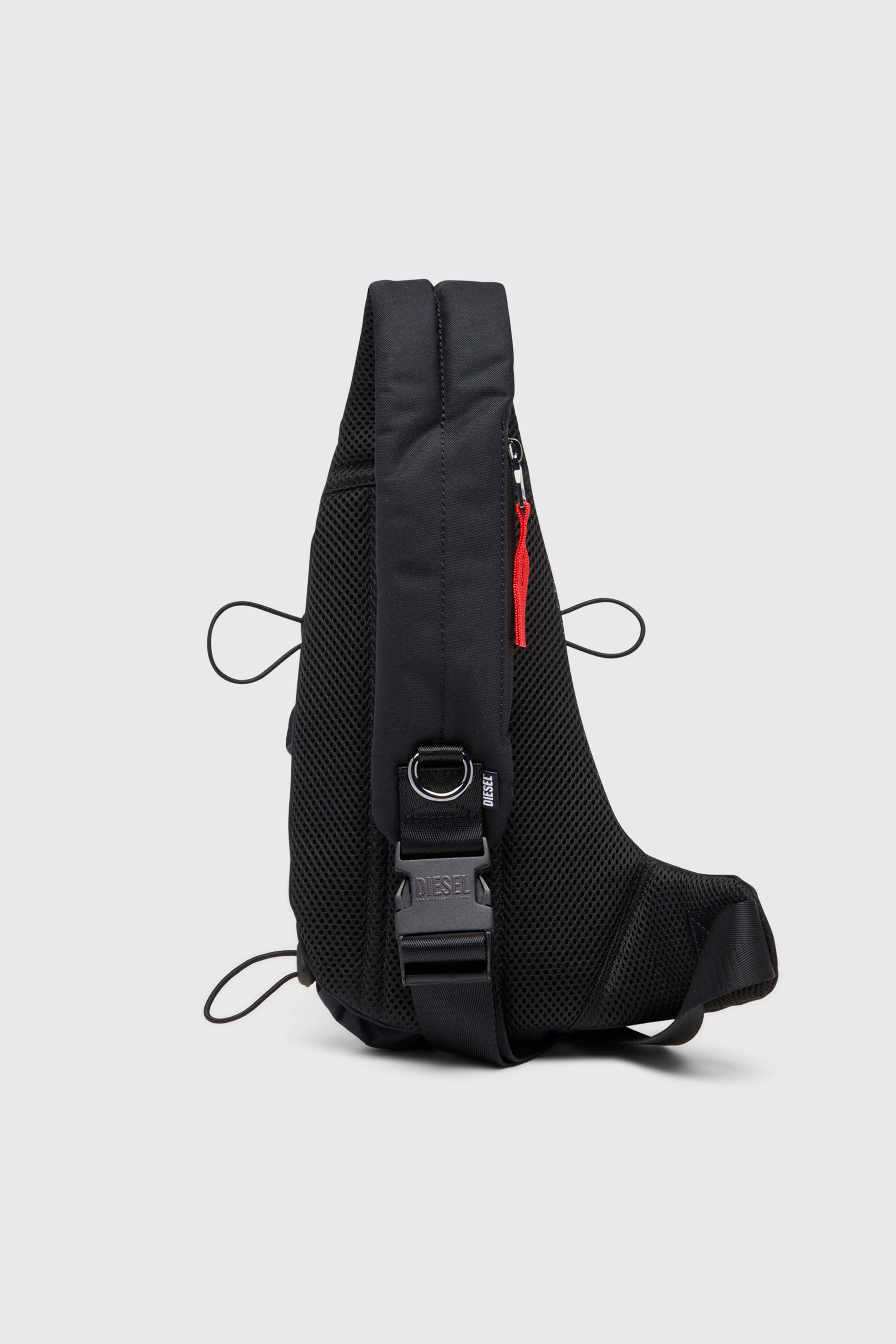 Men's Zip-D-Sling bag in check-jacquard shell | Black | Diesel US