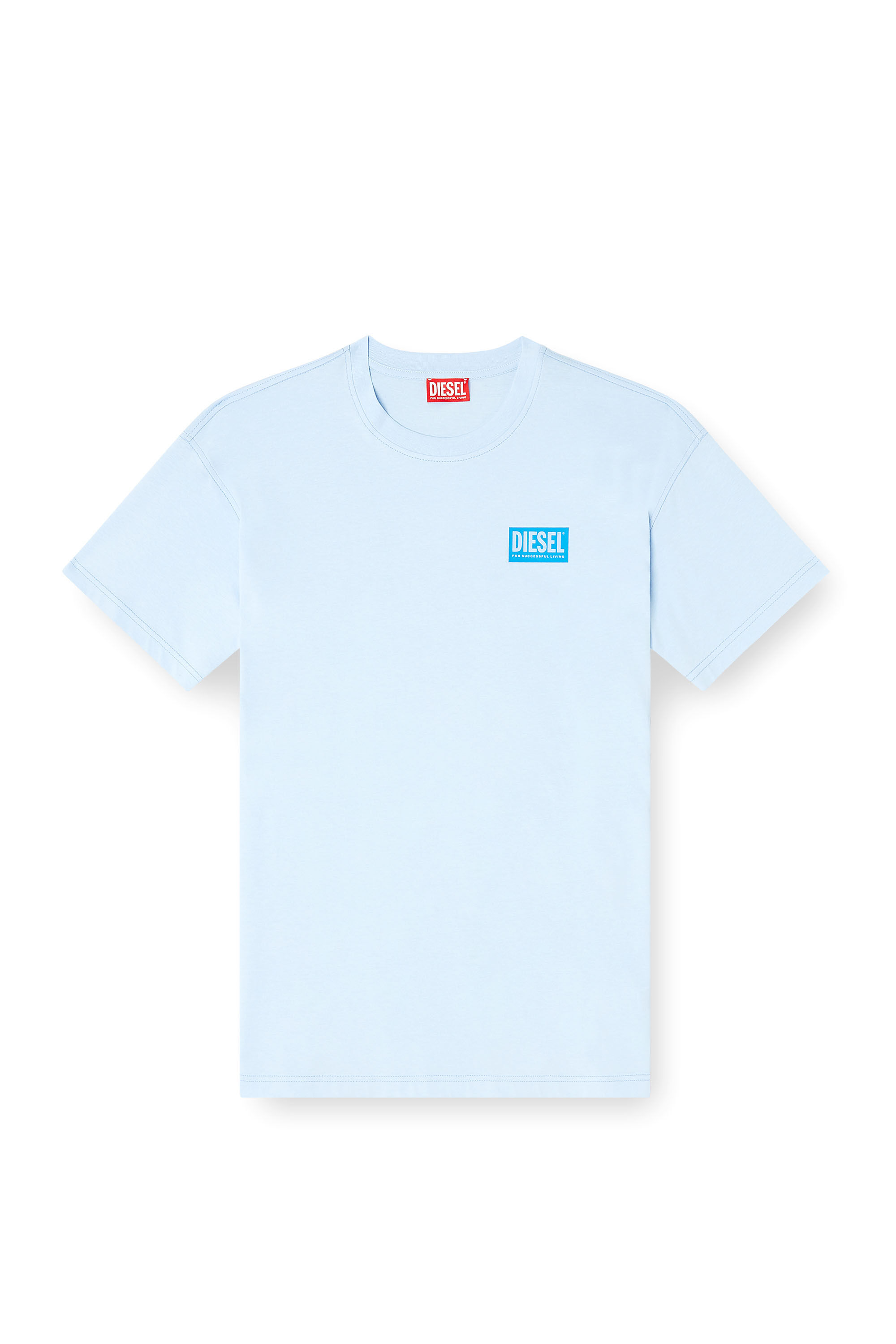 Men's T-shirt with plastisol print | Blue | Diesel US