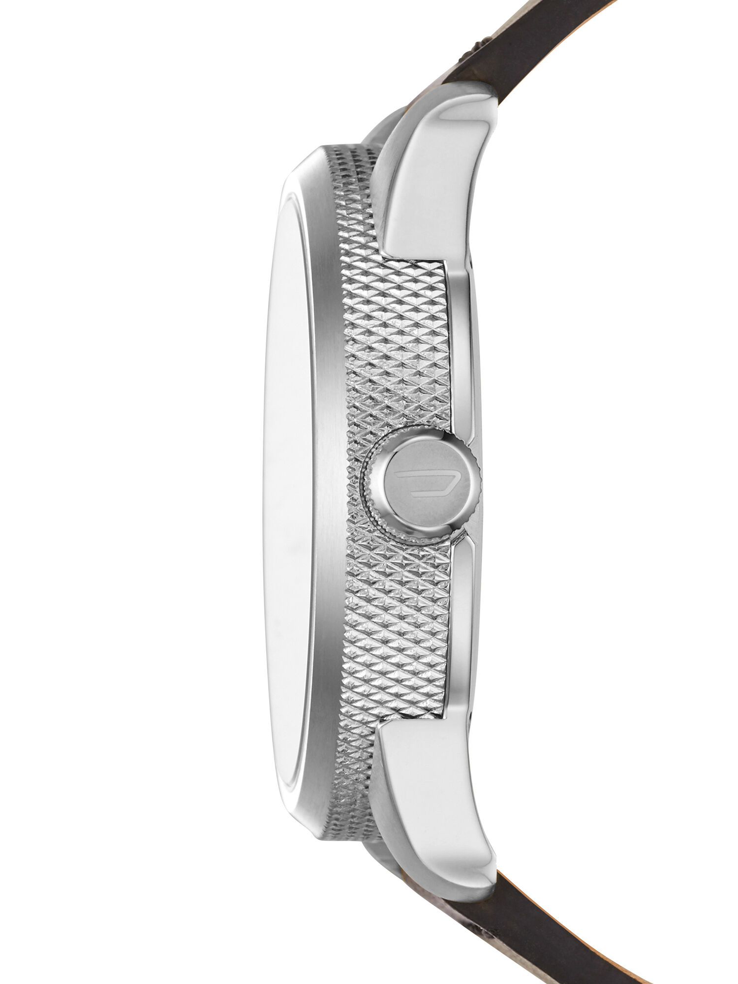 DZ1802 Man: Dark brown leather watch, 46 mm | Diesel