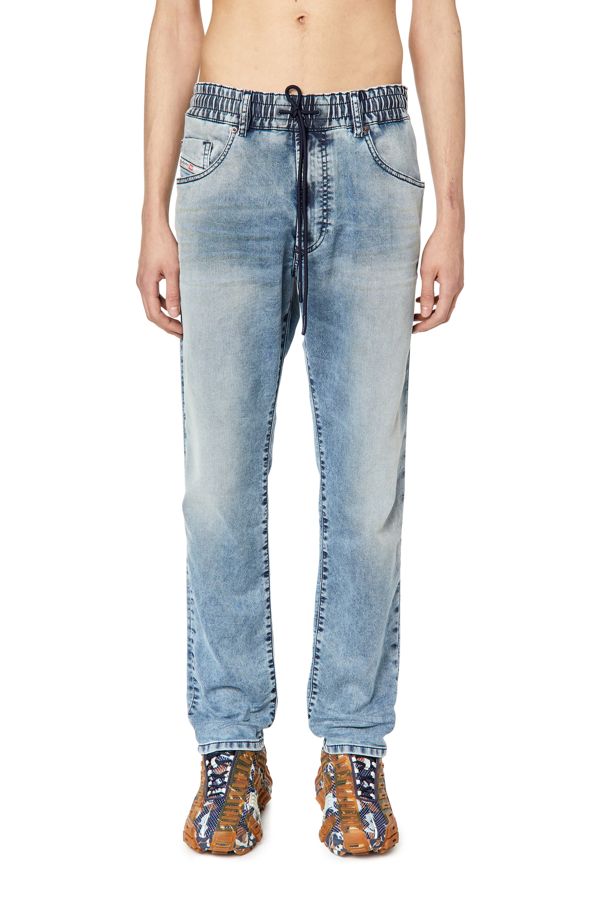 Diesel - Tapered 2030 D-Krooley Joggjeans® 068DU, Tapered 2030 D-Krooley Joggjeans® Homme in Bleu - 3