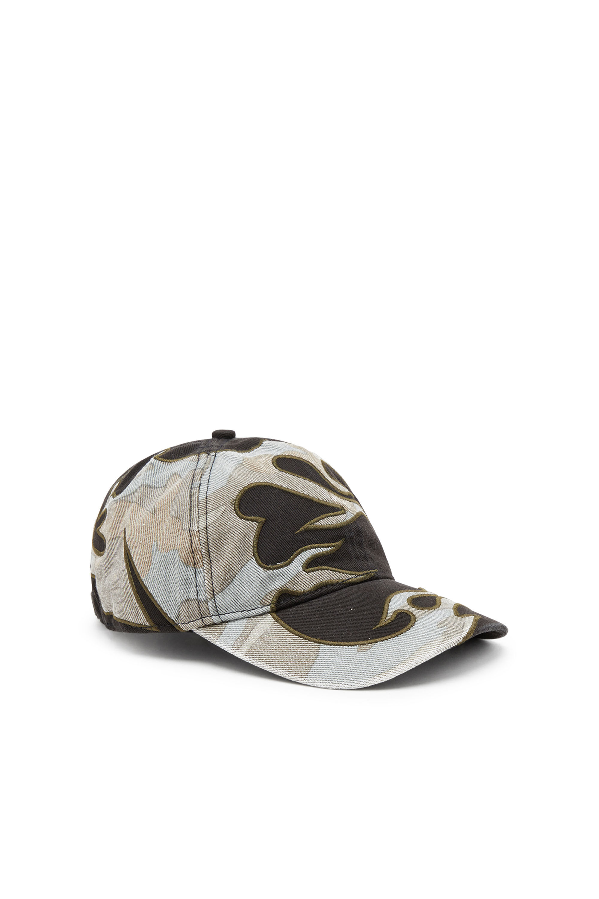 Men's Baseball cap with camo flames | Multicolor | Diesel