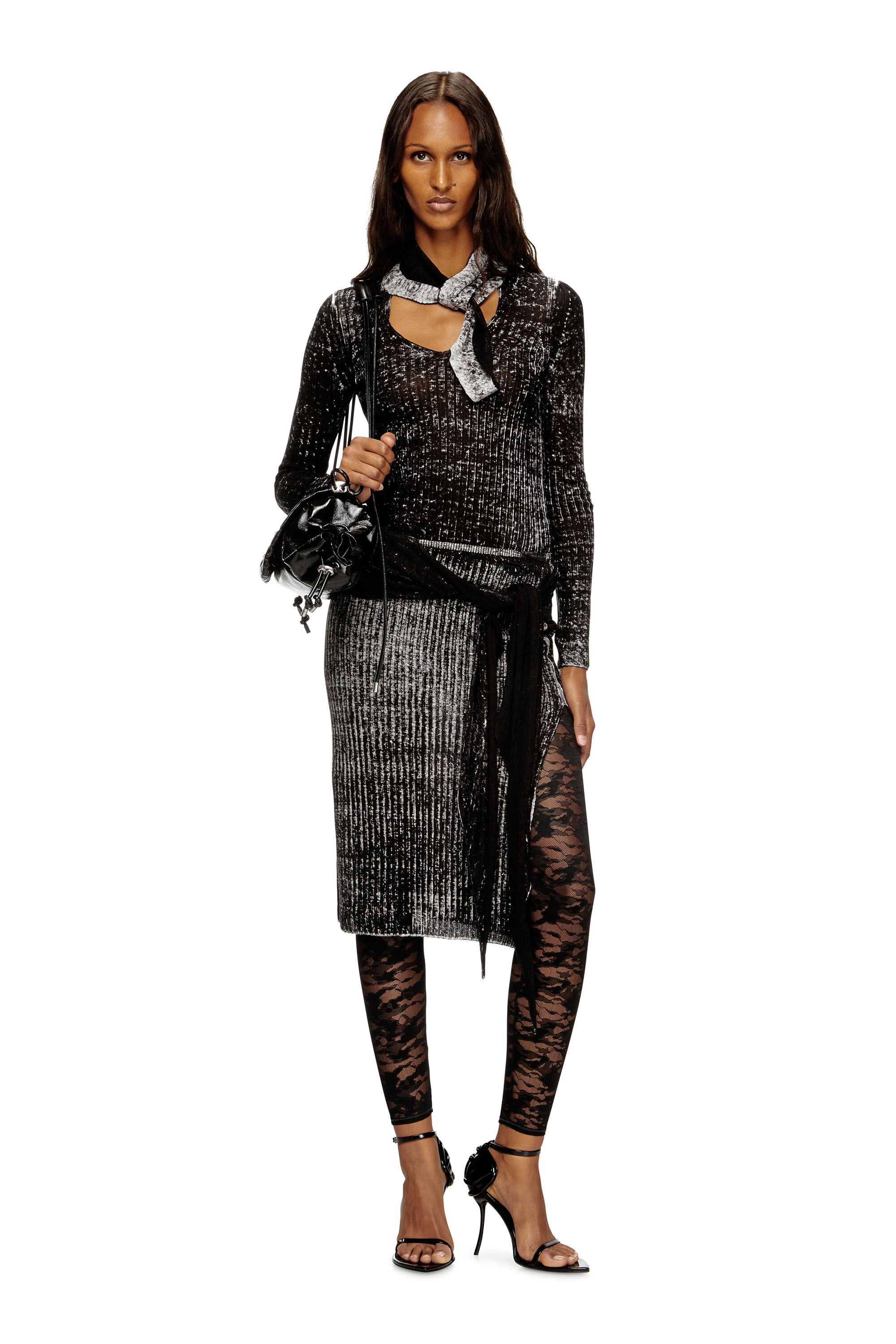 Women's Camo lace leggings | Black | Diesel