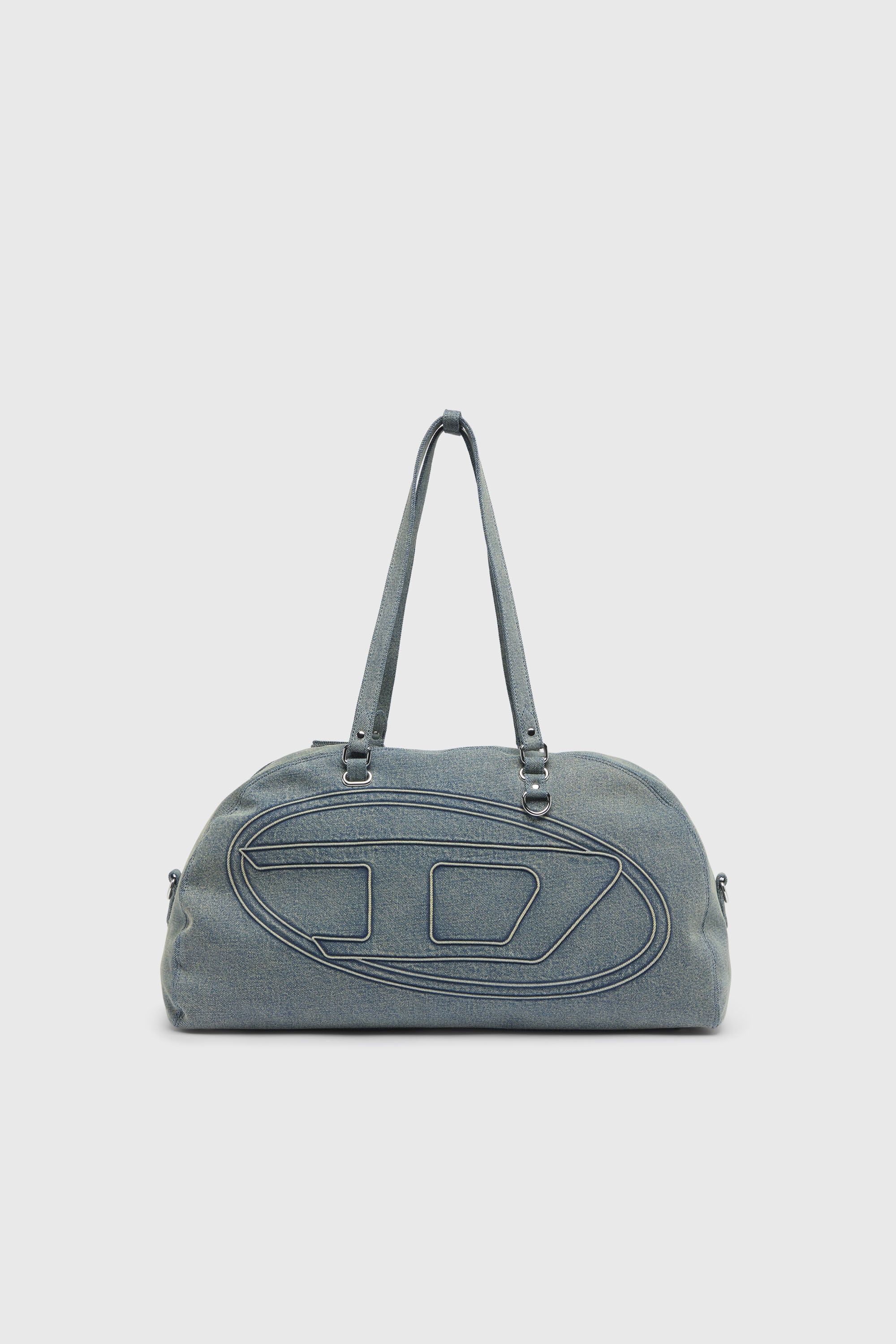 Diesel - 1DR DOME SOFT DUFFLE XL, Unisex's 1DR Dome-Duffle bag in denim with Oval D logo in Light Blue - 2
