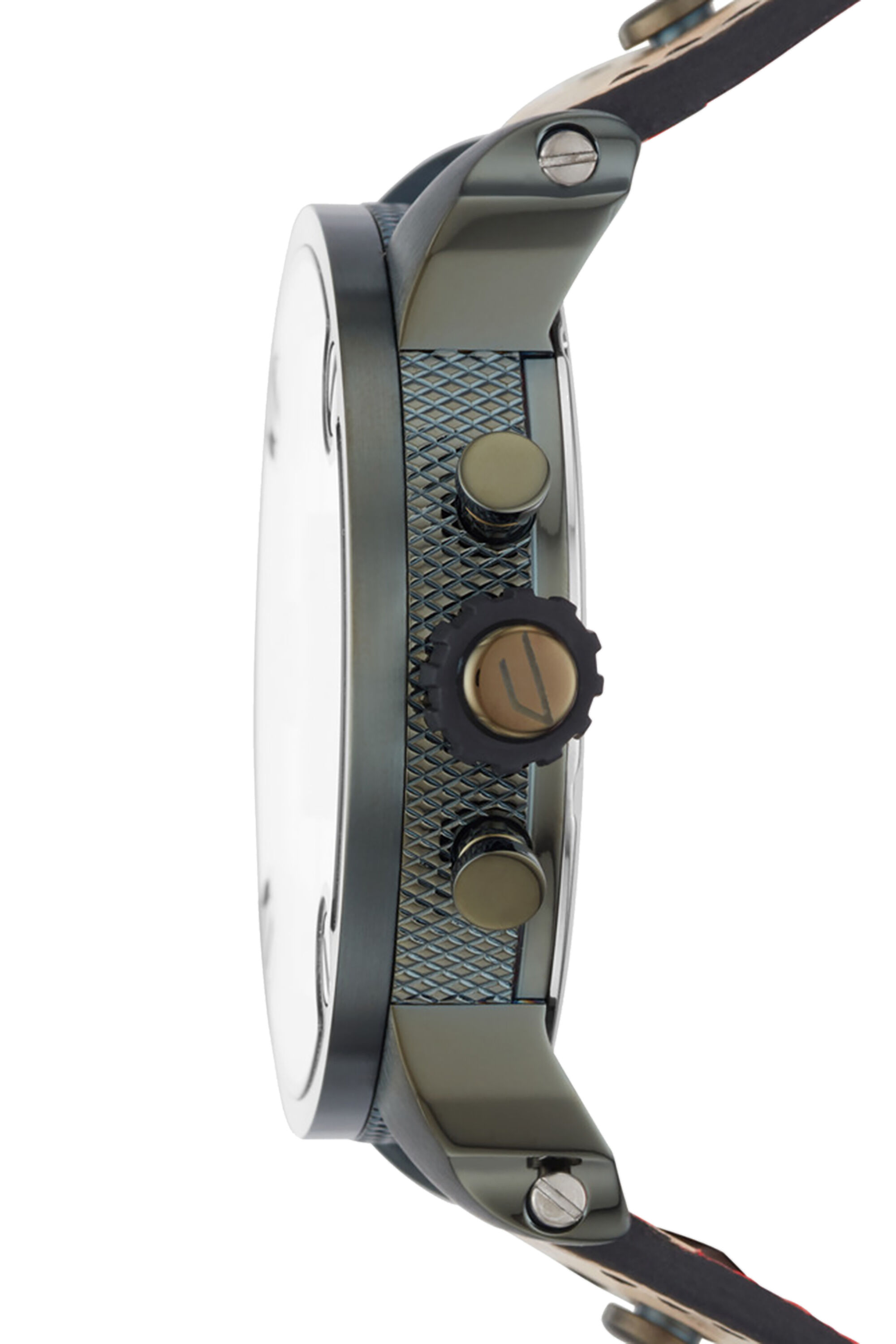 Diesel - DZ7409, Male's Little Daddy camo watch with olive case, 52 mm in Light Brown - 2