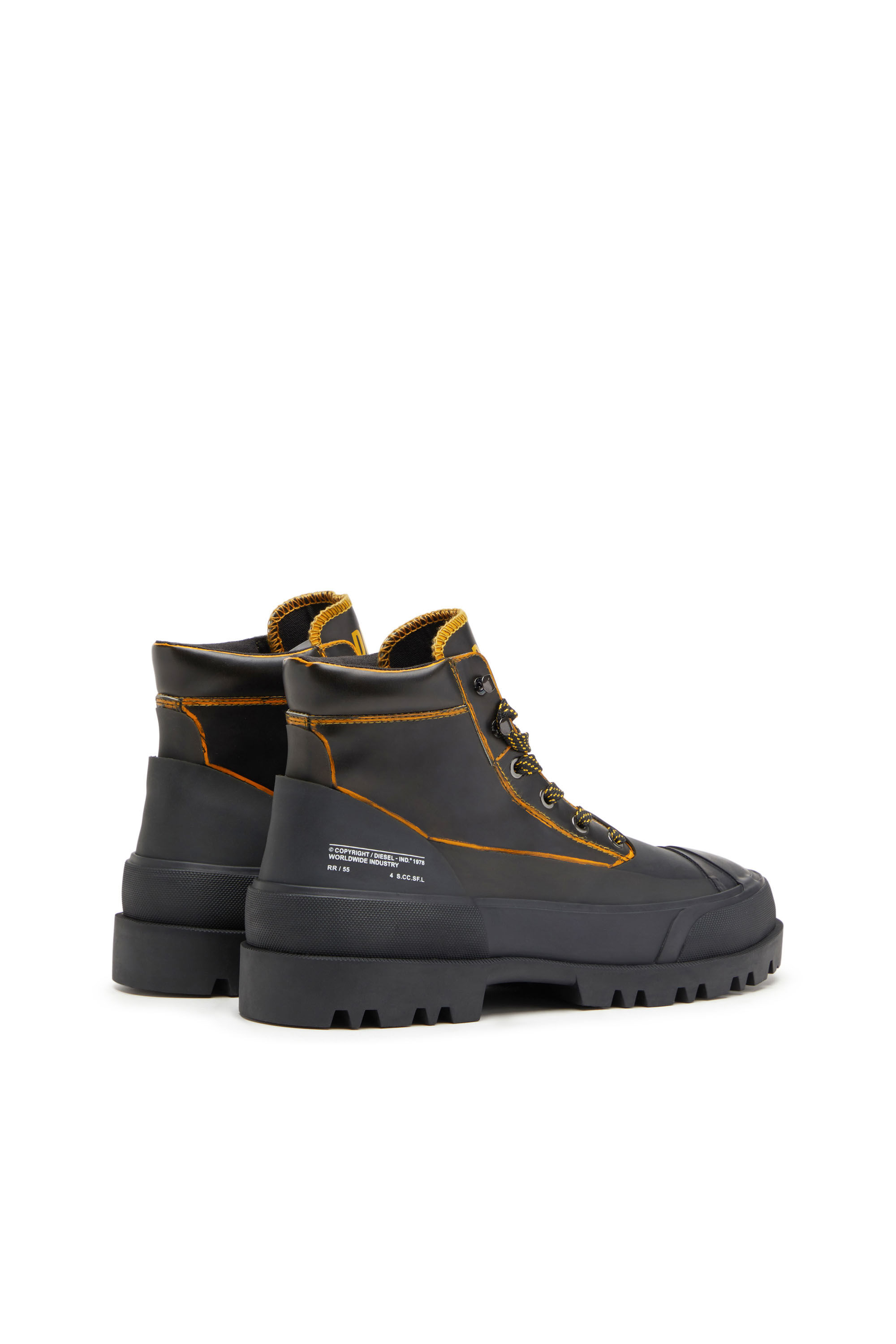 Diesel - D-HIKO BT X, D-Hiko BT X - Bottes rangers en cuir et caoutchouc Homme in Polychrome - 3
