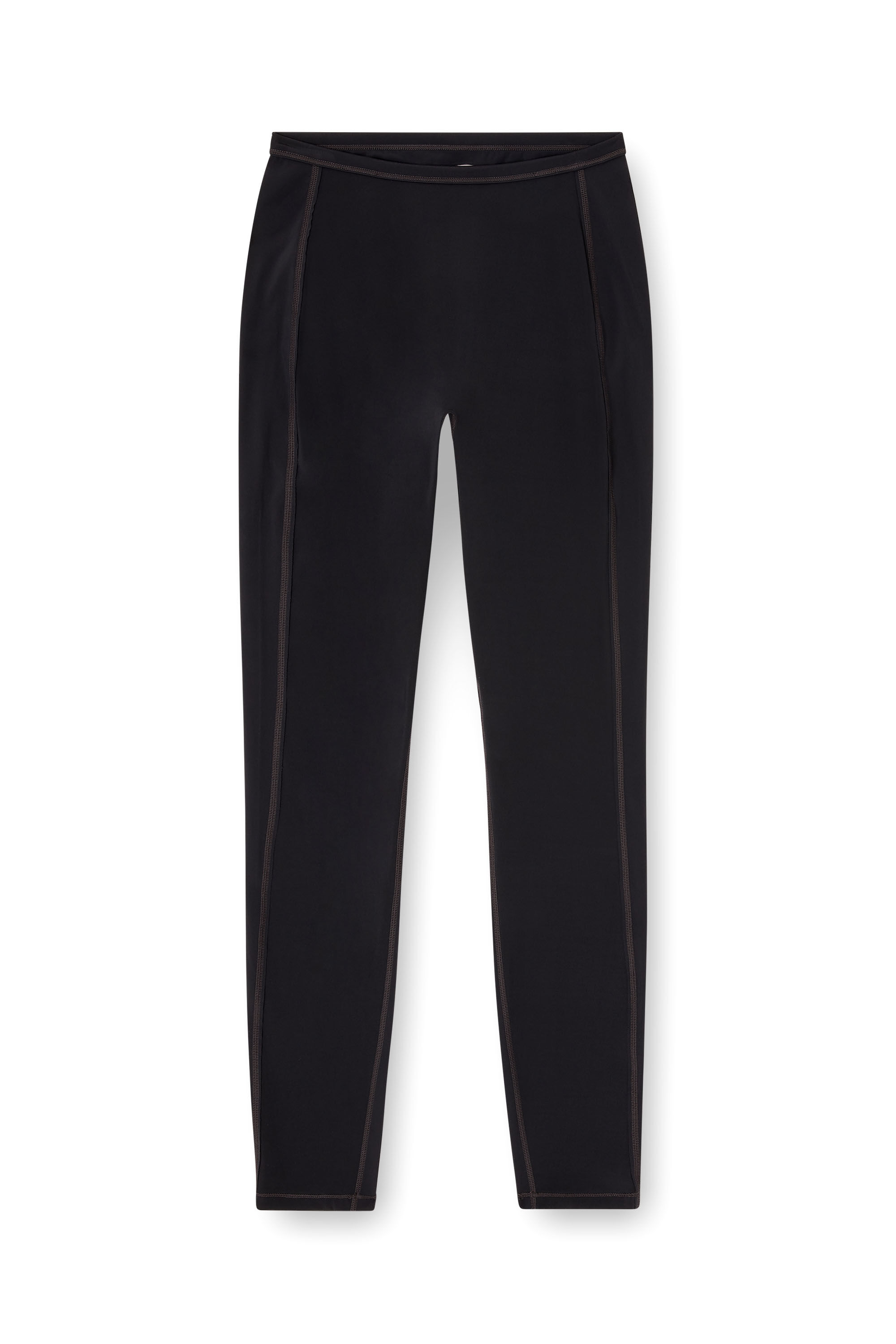 Women's Nylon leggings with cut-out back Oval D | Black | Diesel