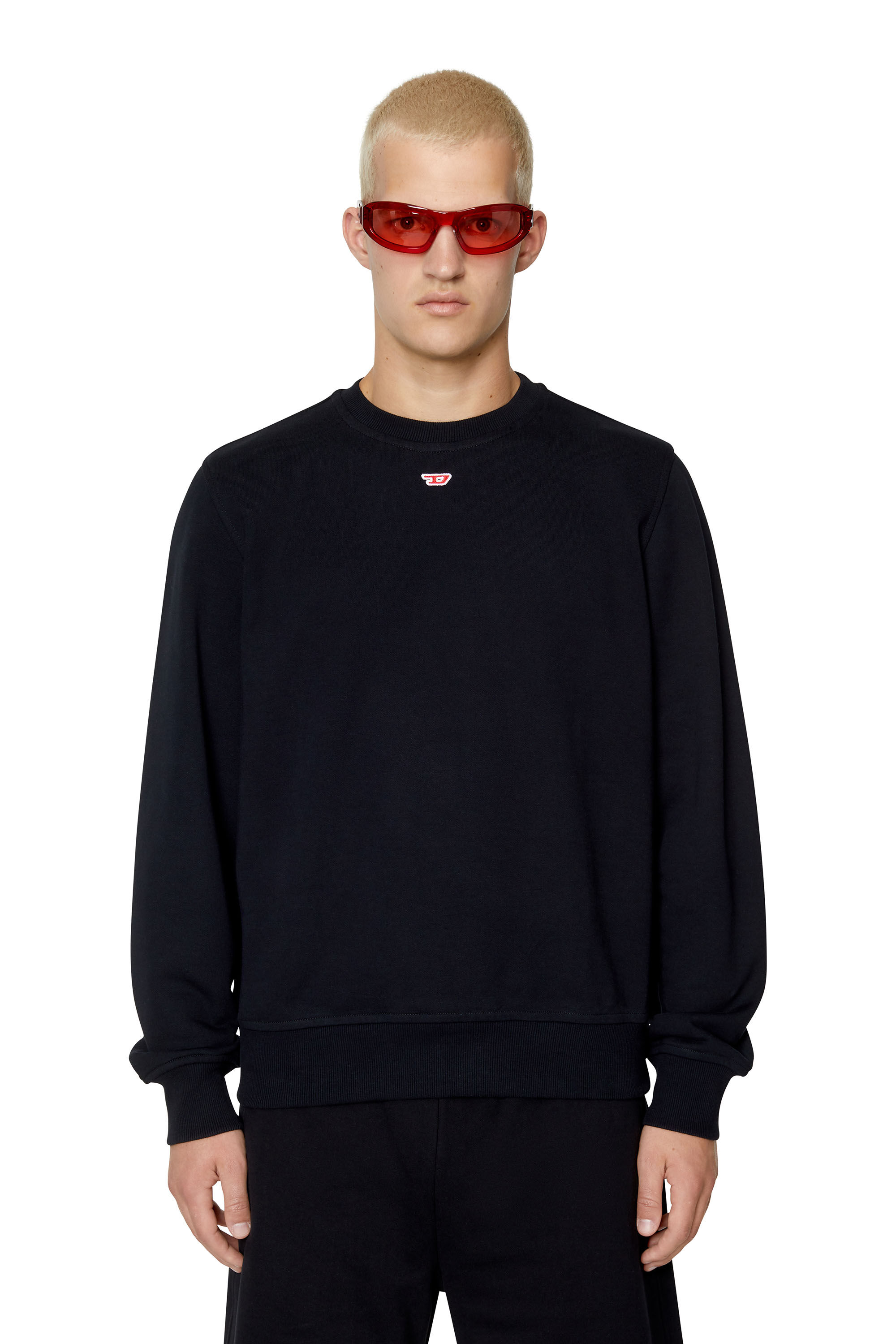 Diesel - S-GINN-D, Man's Sweatshirt with D logo in Black - 3